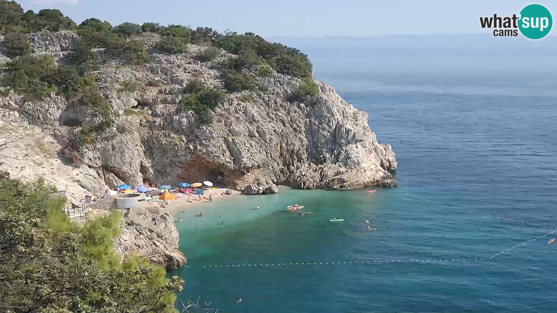 Webcam plage Brseč à Mošćenička Draga, Croatie
