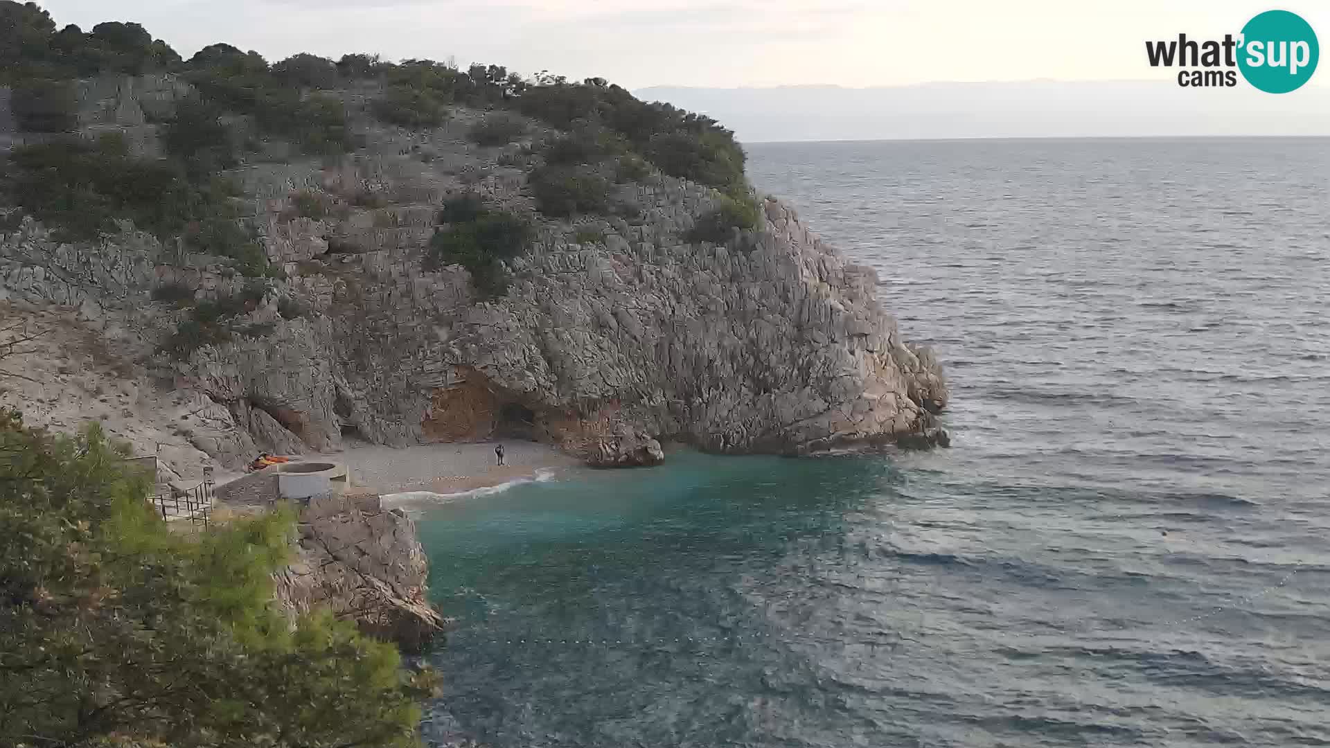 Spletna kamera Brseč plaža – Mošćenička Draga – Hrvaška