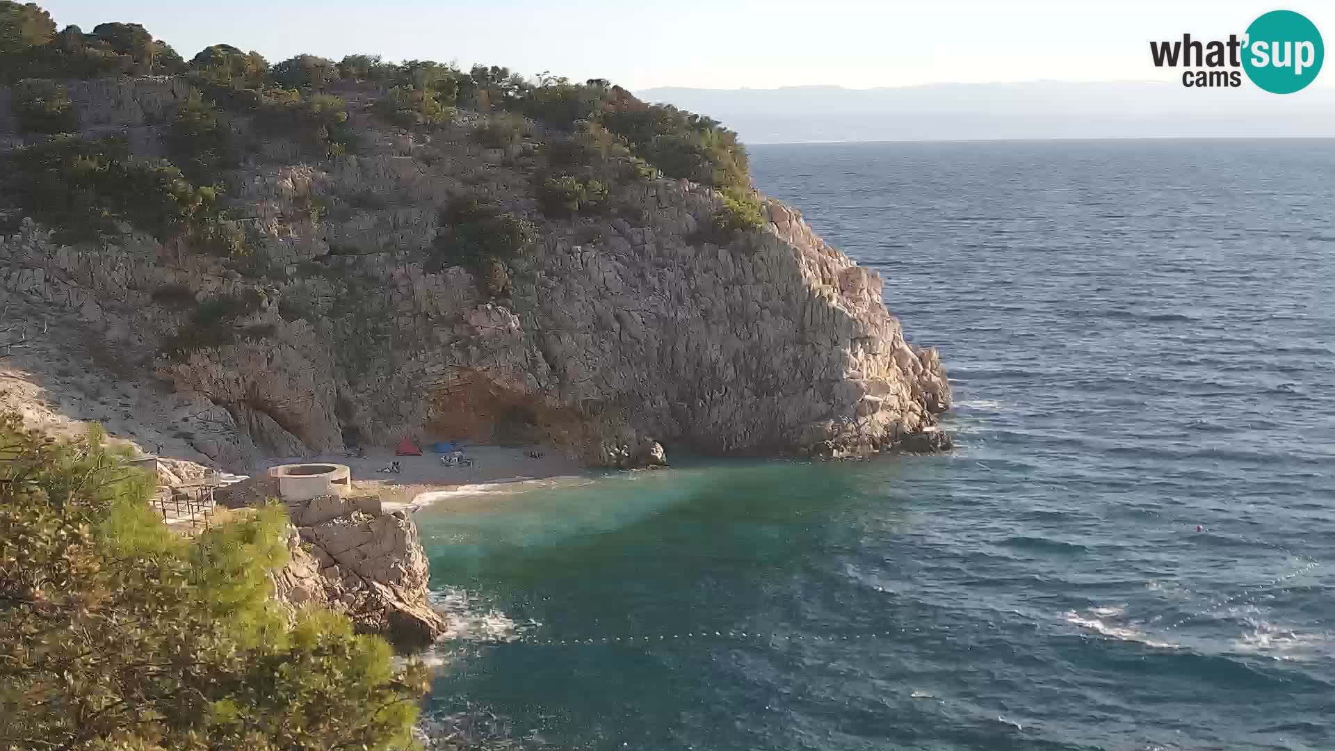 Webcam plage Brseč à Mošćenička Draga, Croatie