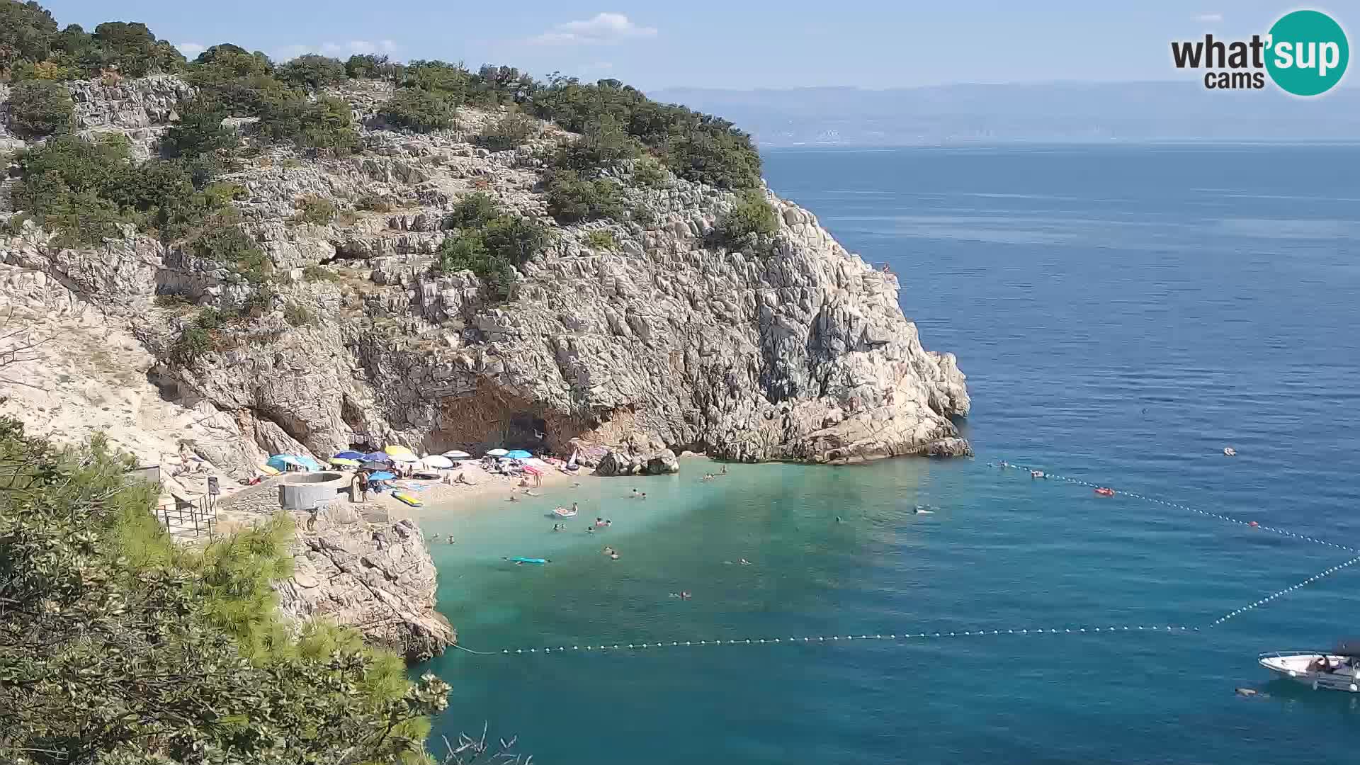Webcam plage Brseč à Mošćenička Draga, Croatie
