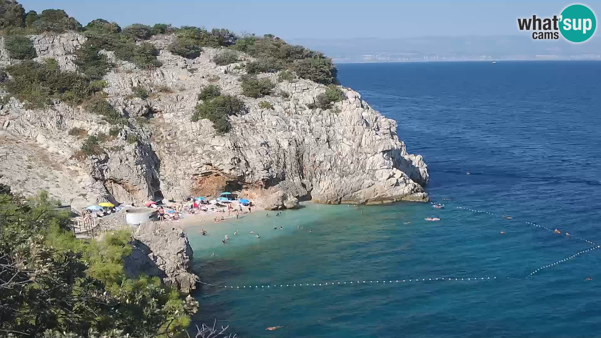 Webcam plage Brseč à Mošćenička Draga, Croatie