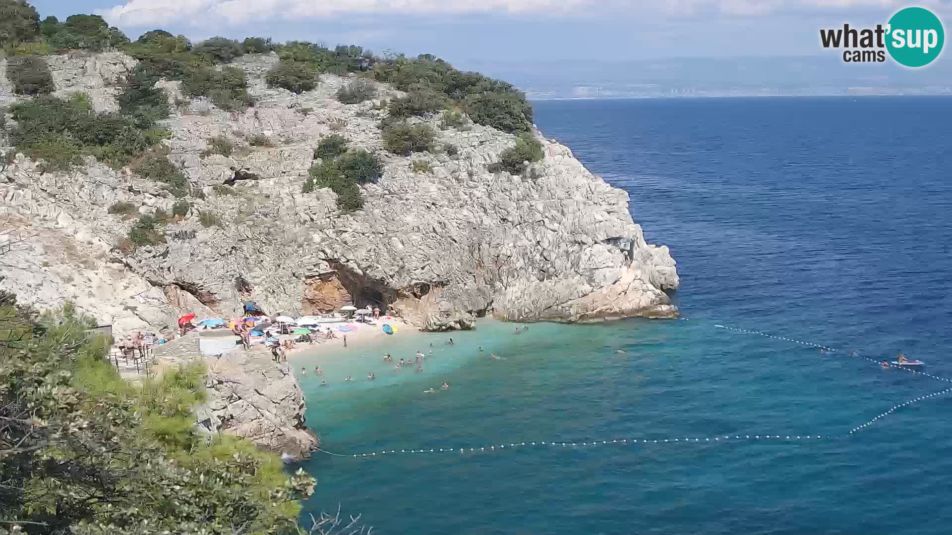 Webcam plage Brseč à Mošćenička Draga, Croatie