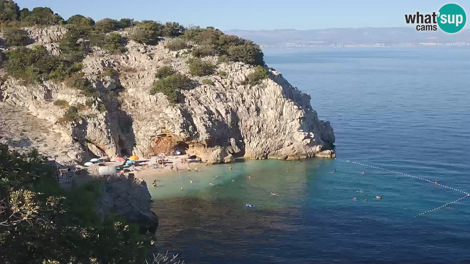 Webcam plage Brseč à Mošćenička Draga, Croatie