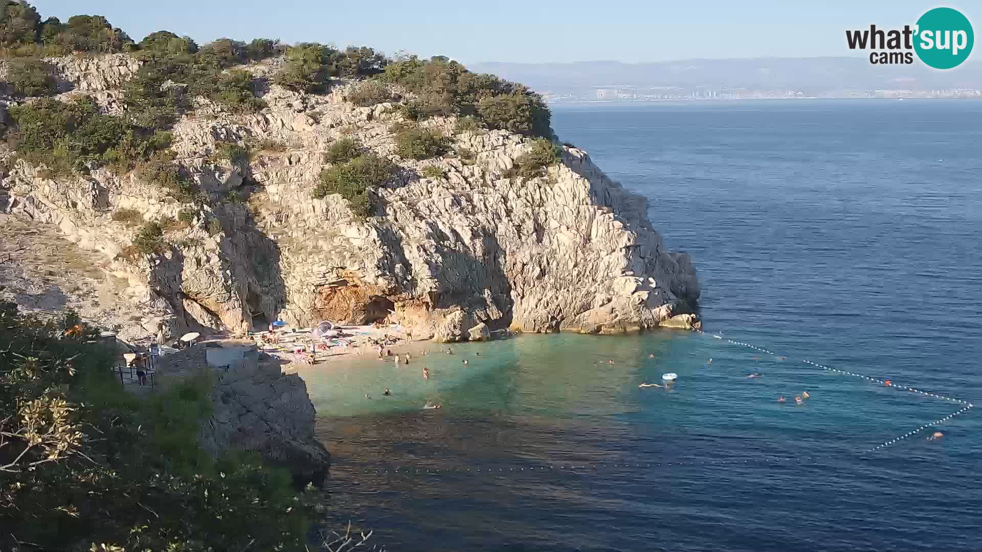 Webcam plage Brseč à Mošćenička Draga, Croatie