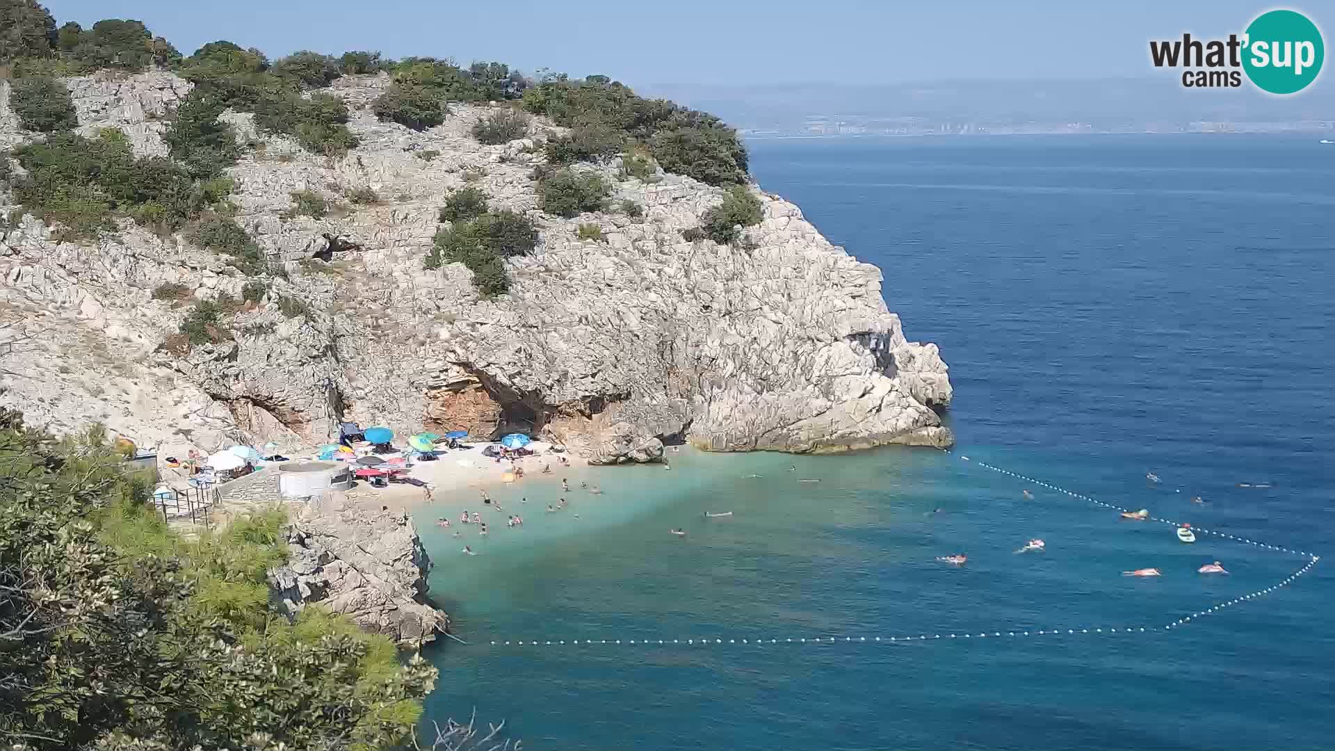 Cámara web de la playa de Brseč en Mošćenička Draga, Croacia