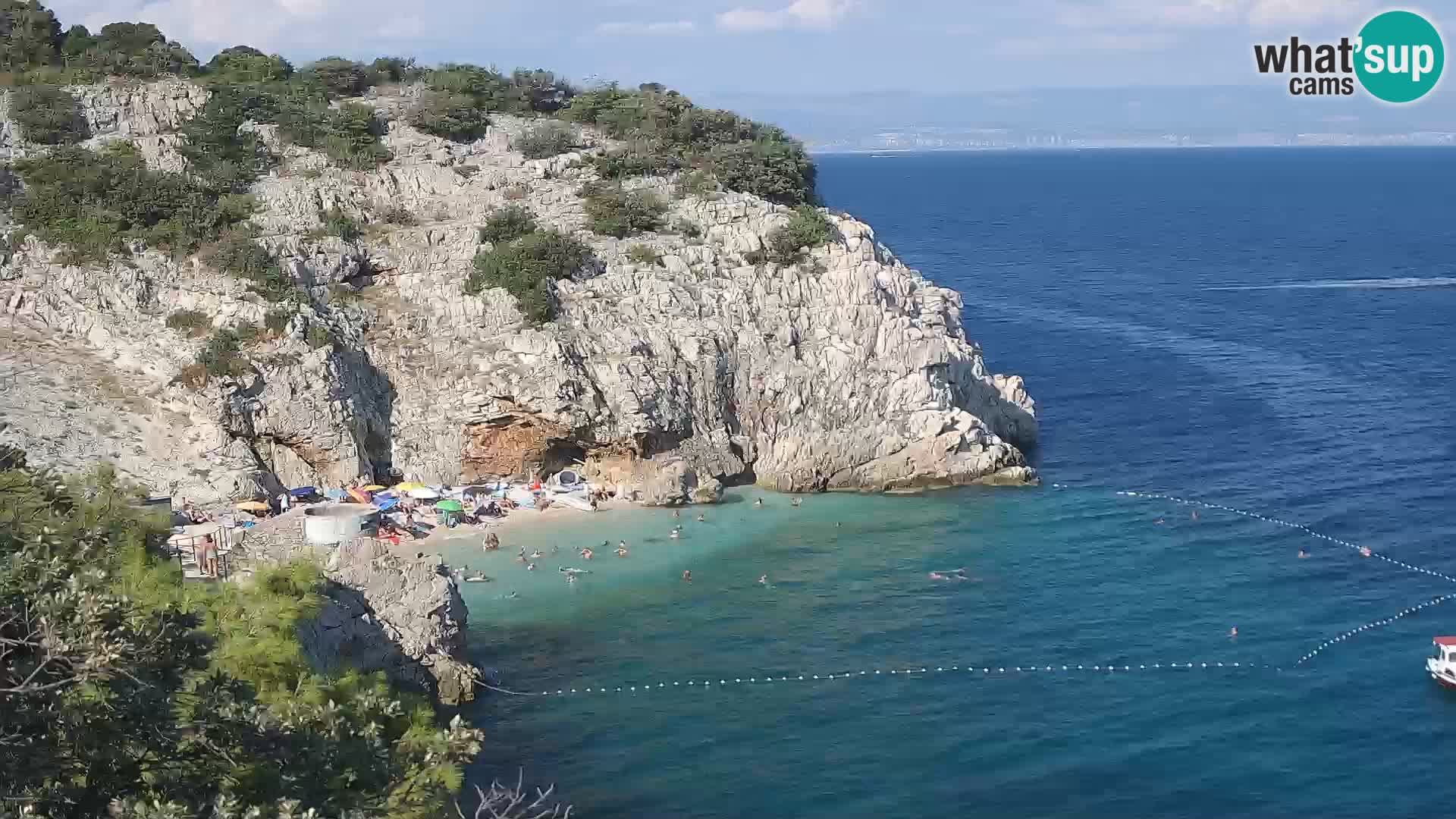Cámara web de la playa de Brseč en Mošćenička Draga, Croacia