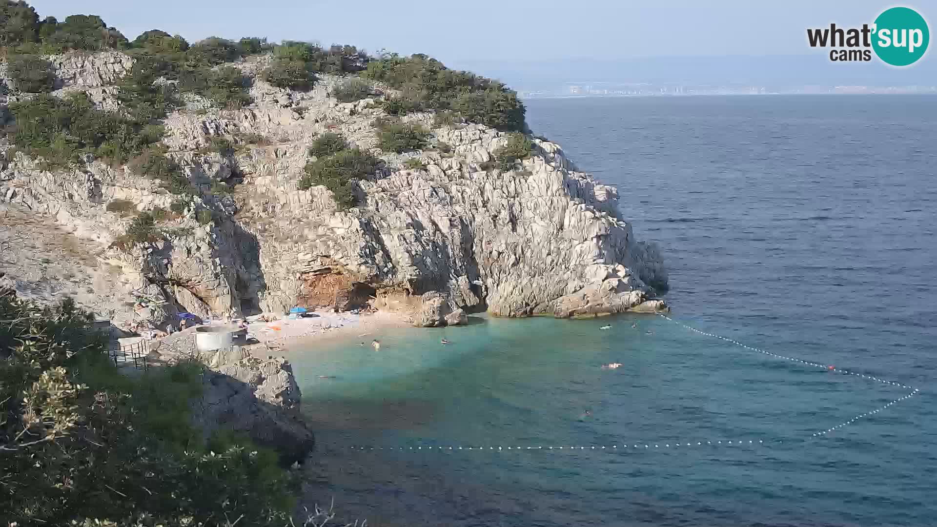 Webcam plage Brseč à Mošćenička Draga, Croatie
