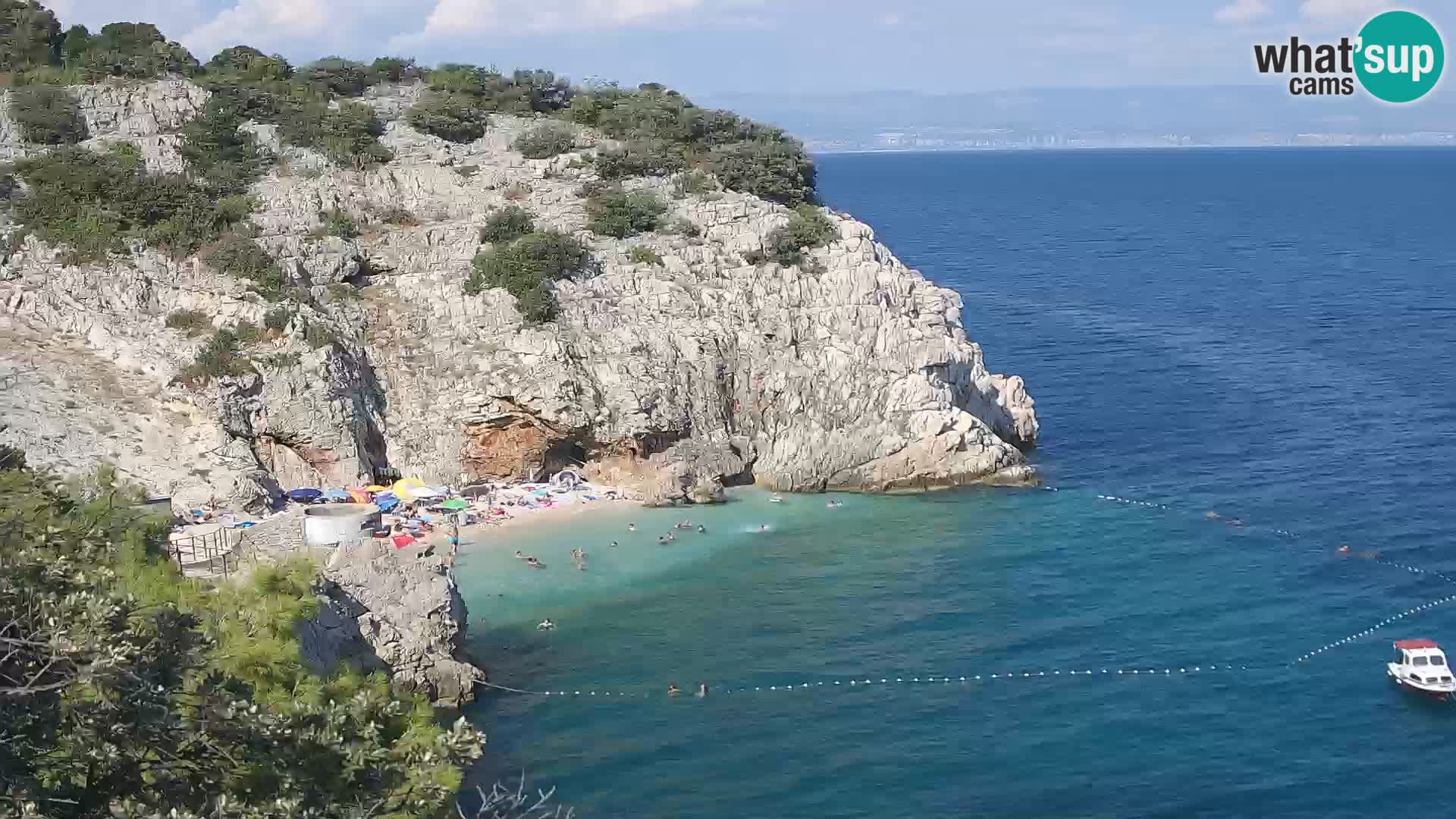Web kamera plaže Brseč – Mošćenička Draga – Hrvatska