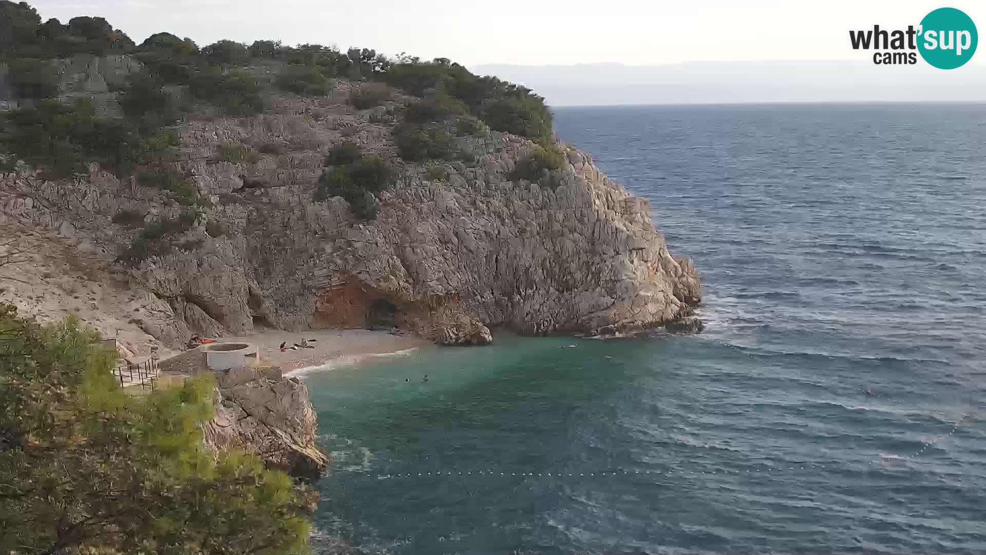 Webcam plage Brseč à Mošćenička Draga, Croatie