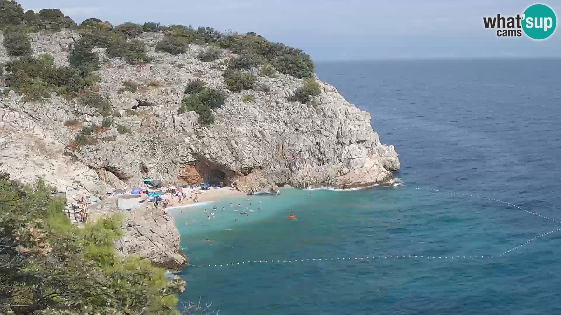 Webcam plage Brseč à Mošćenička Draga, Croatie