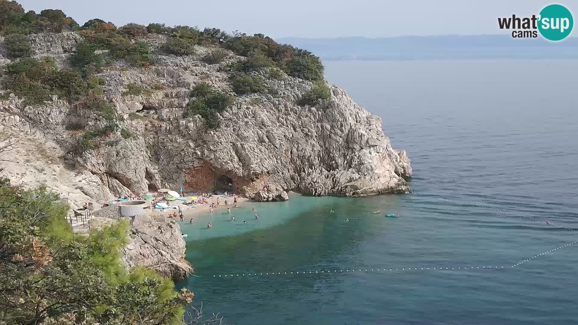 Webcam plage Brseč à Mošćenička Draga, Croatie
