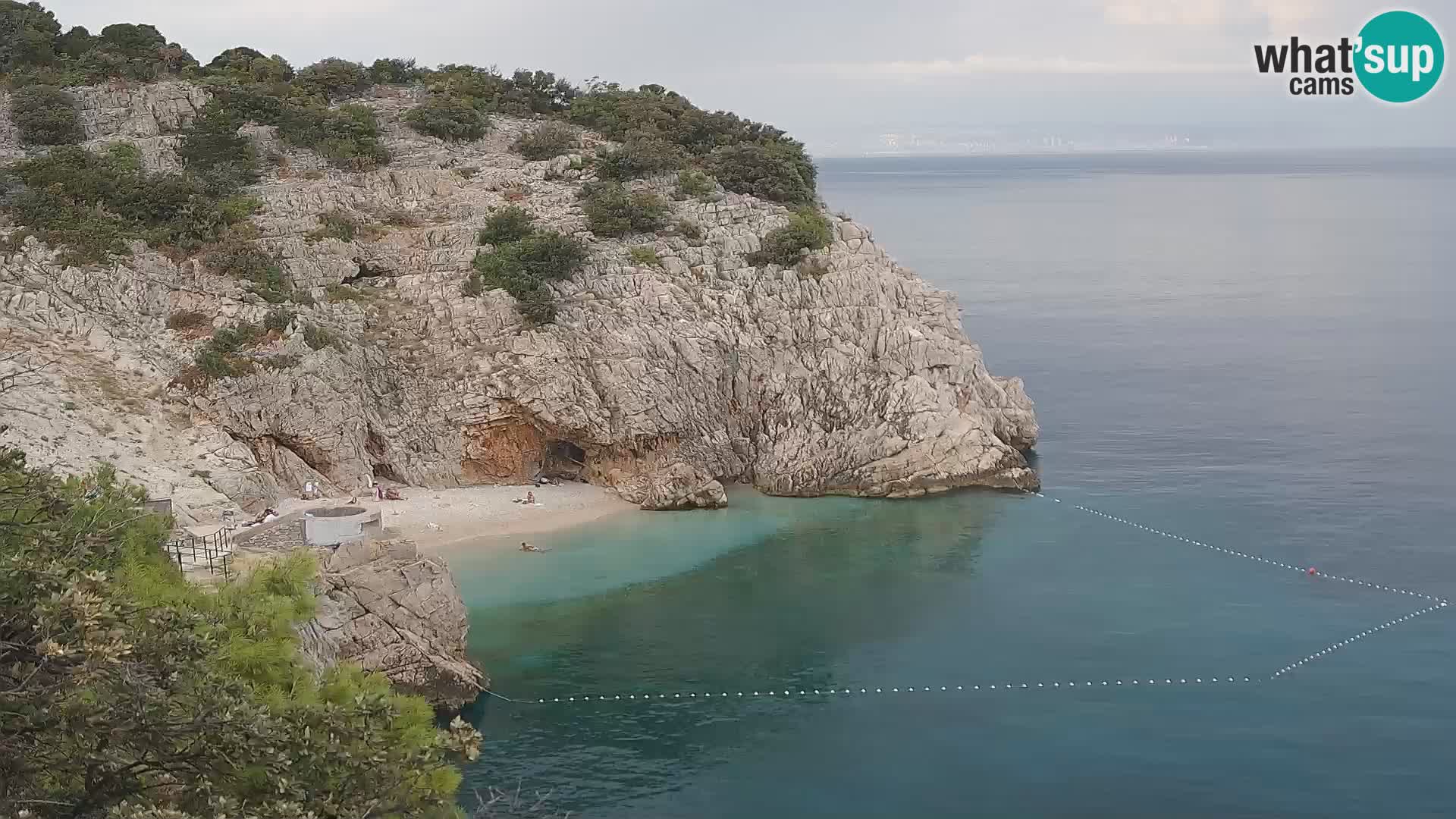 Cámara web de la playa de Brseč en Mošćenička Draga, Croacia