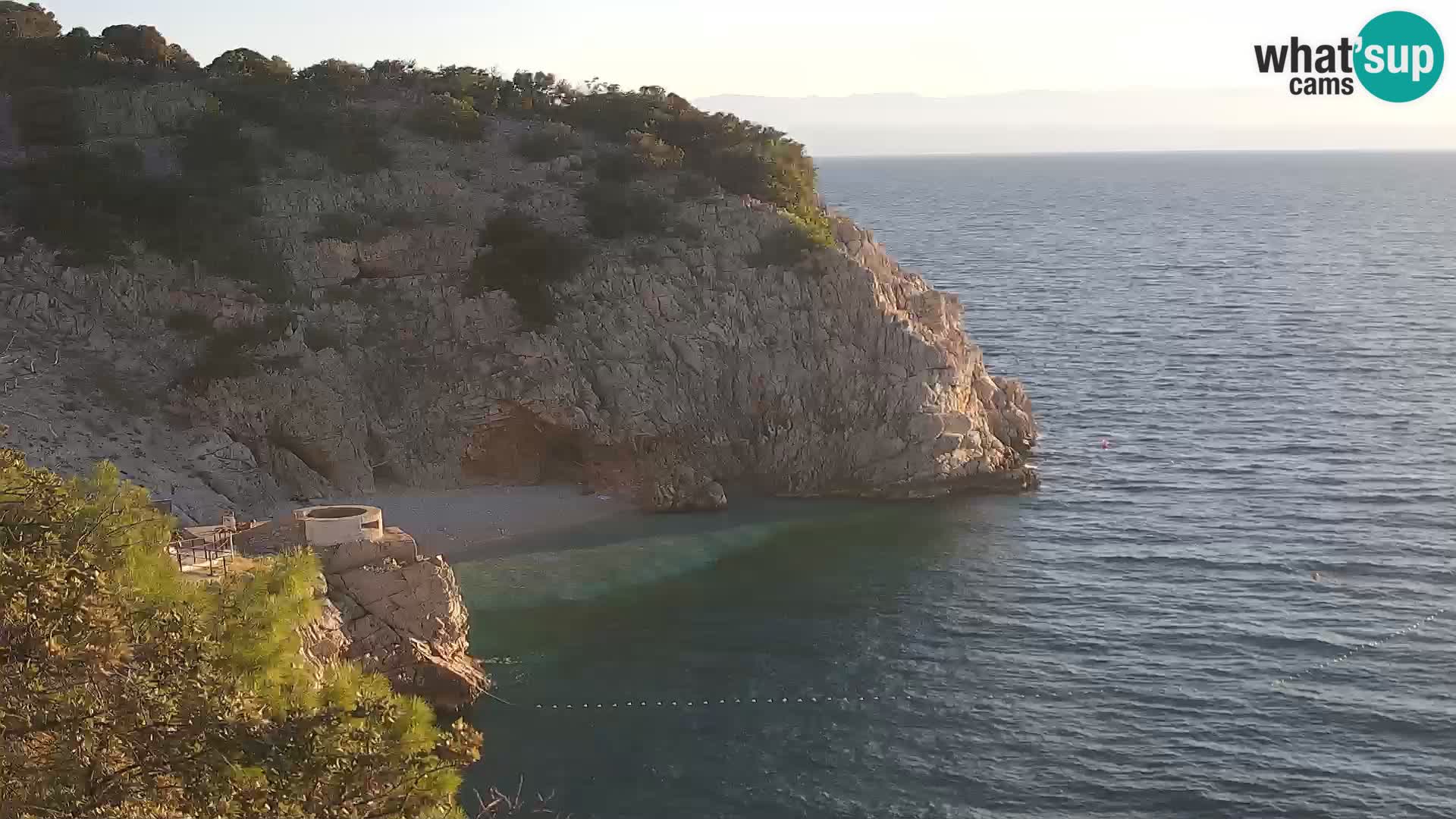 Spletna kamera Brseč plaža – Mošćenička Draga – Hrvaška