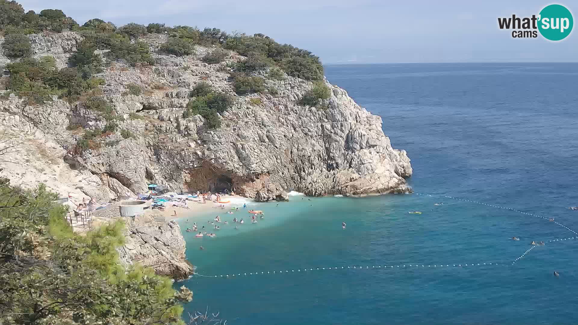 Spletna kamera Brseč plaža – Mošćenička Draga – Hrvaška