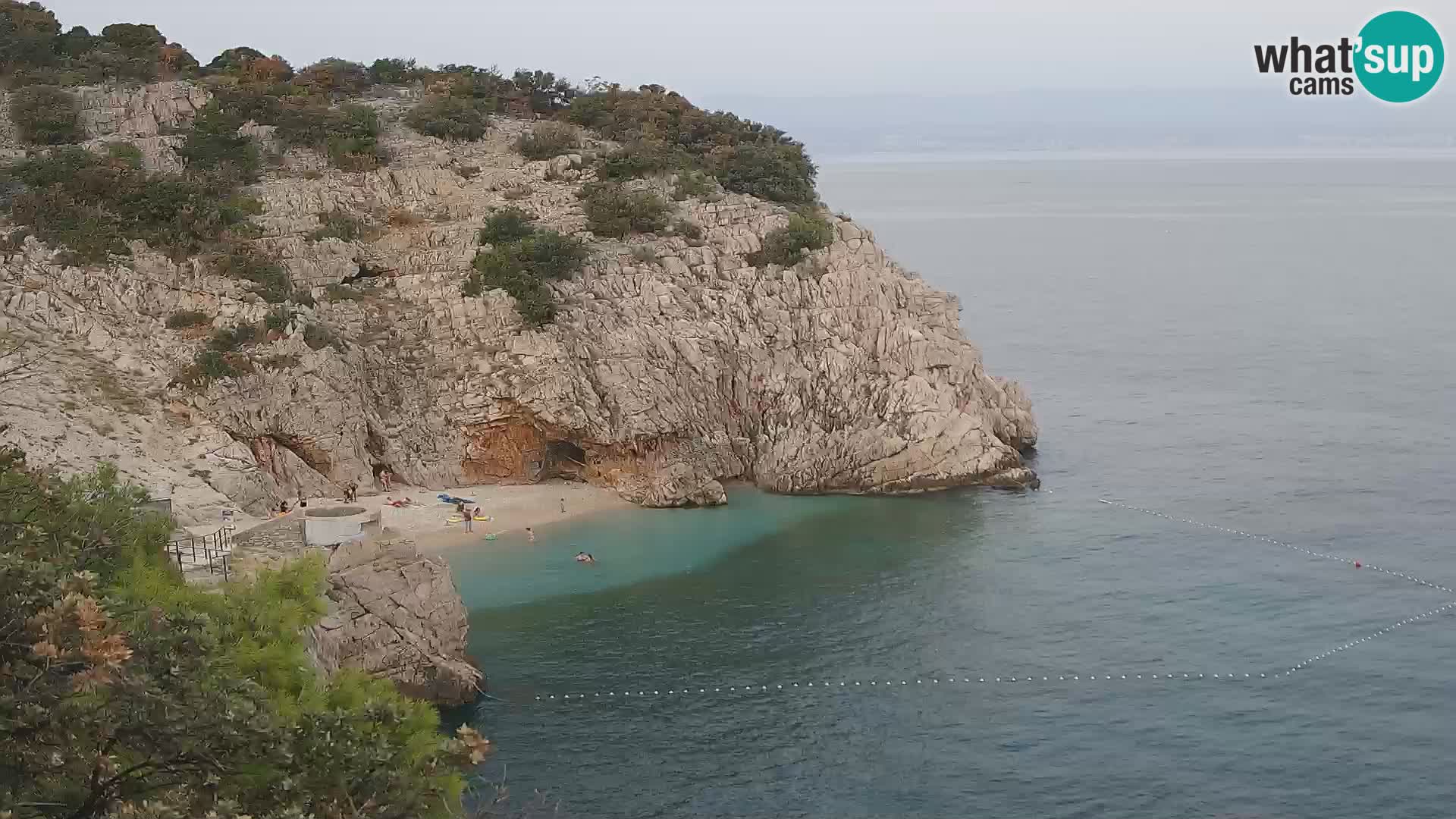 Webcam plage Brseč à Mošćenička Draga, Croatie