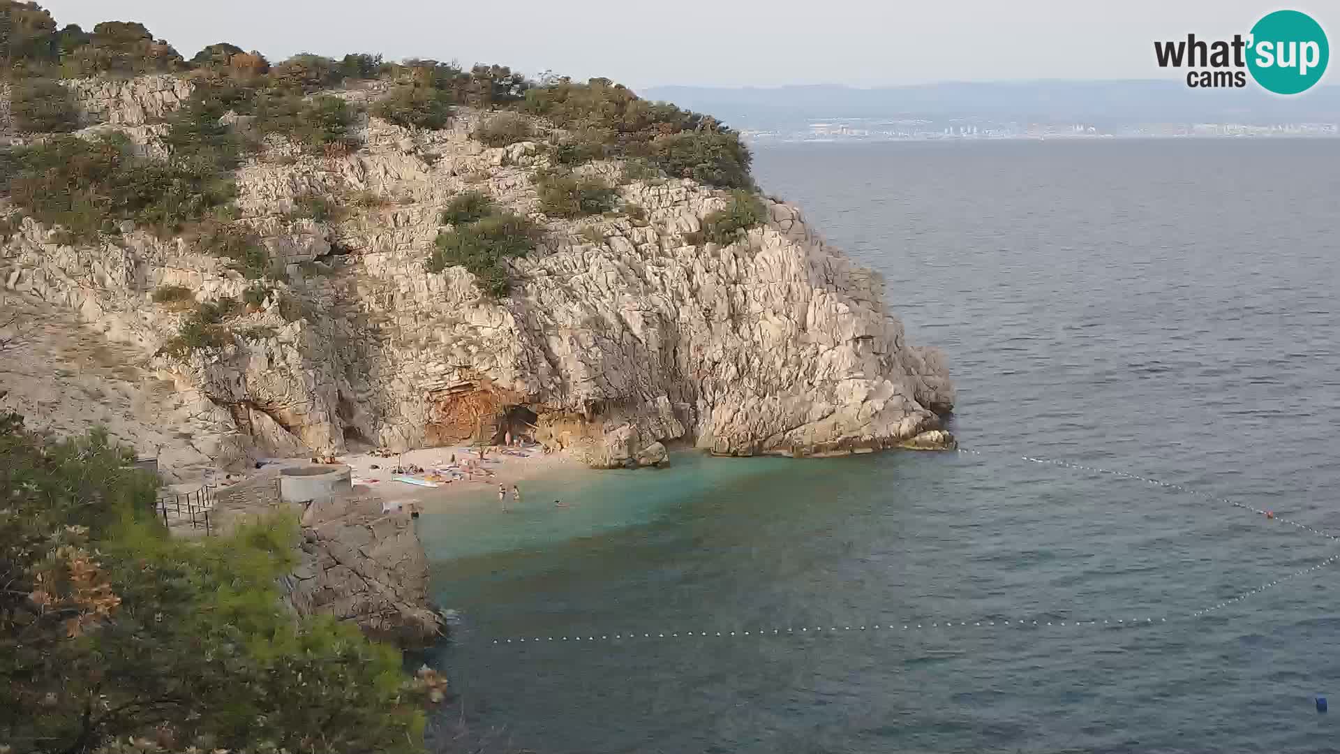 Spletna kamera Brseč plaža – Mošćenička Draga – Hrvaška