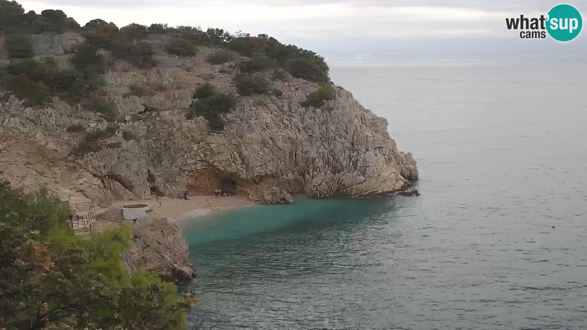 Webcam plage Brseč à Mošćenička Draga, Croatie