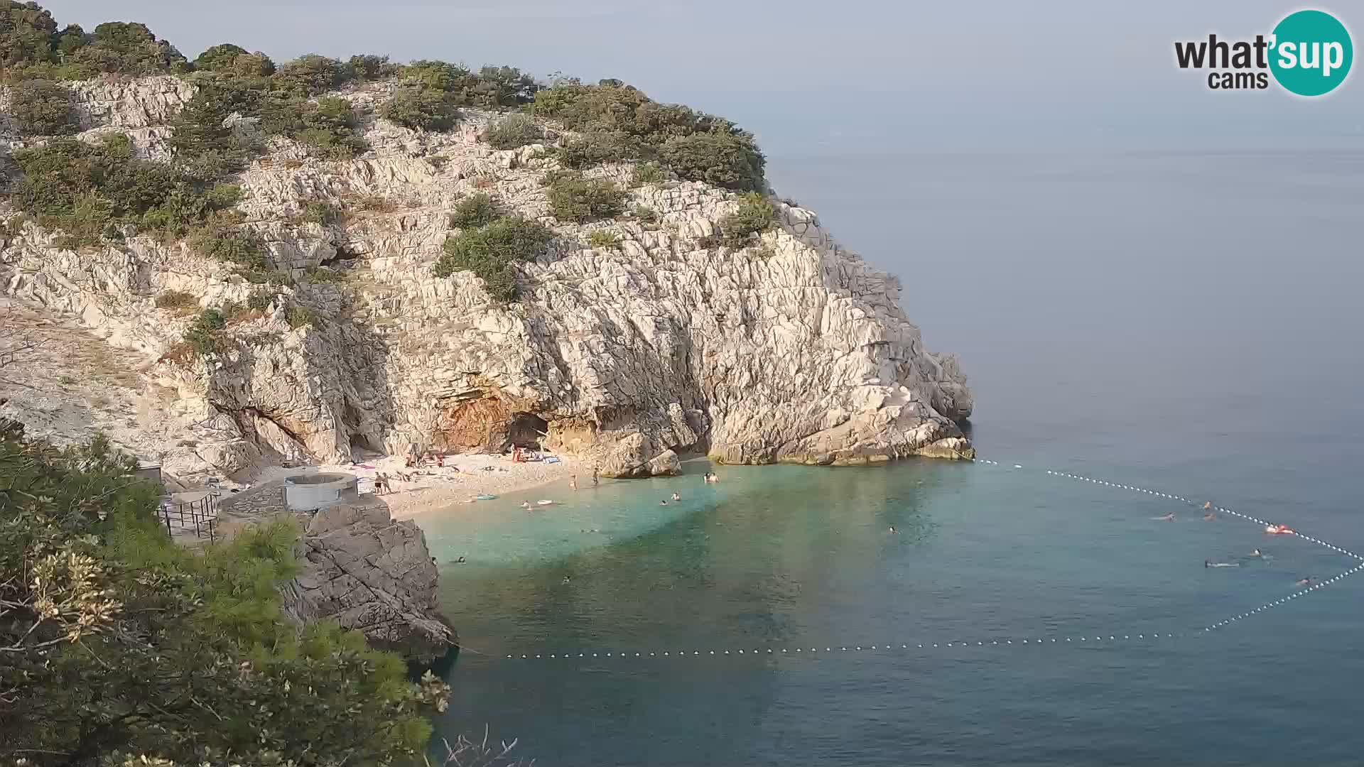 Spletna kamera Brseč plaža – Mošćenička Draga – Hrvaška