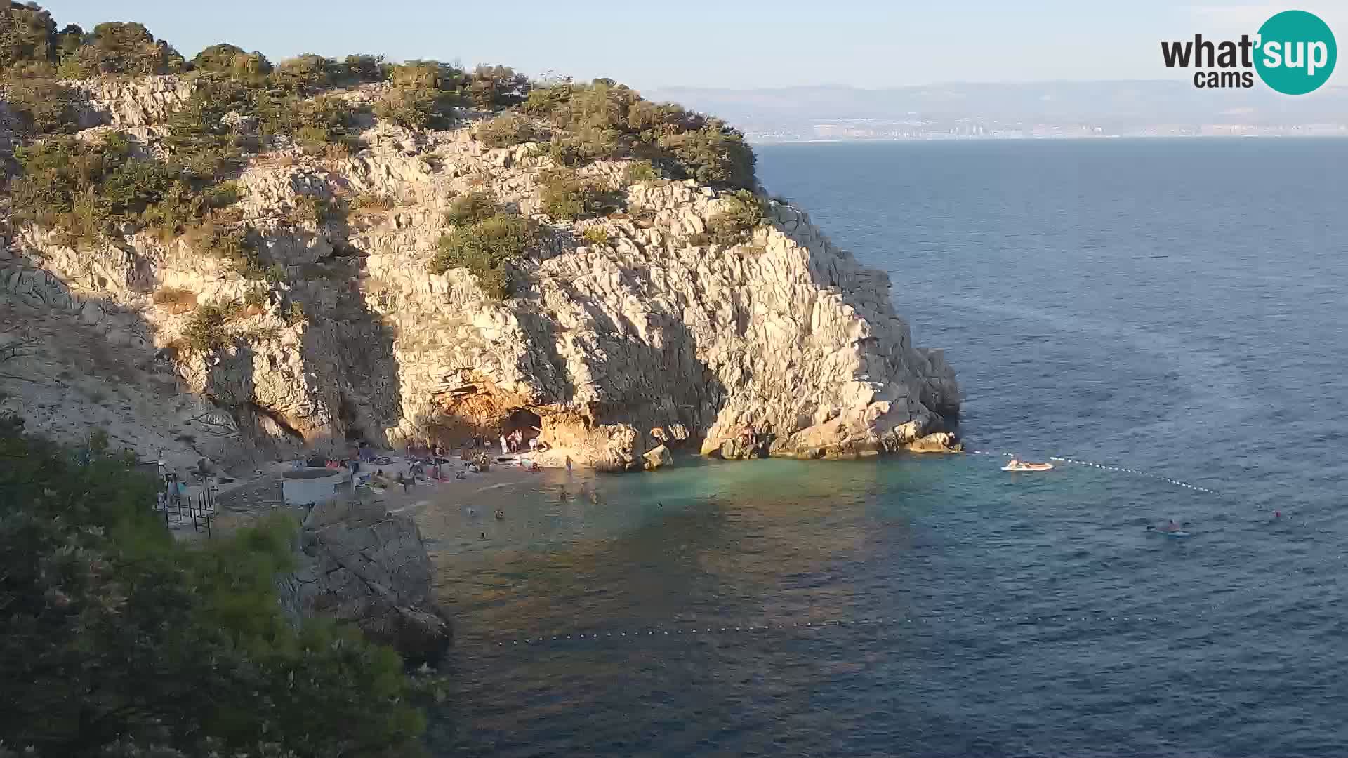 Webcam plage Brseč à Mošćenička Draga, Croatie