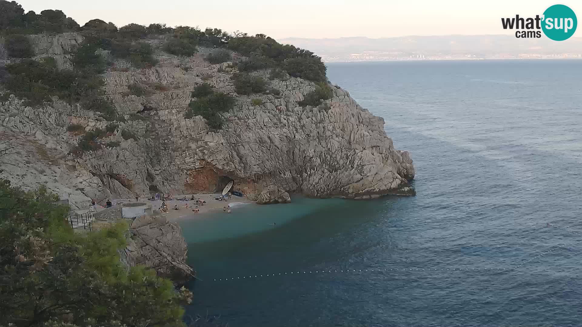 Cámara web de la playa de Brseč en Mošćenička Draga, Croacia