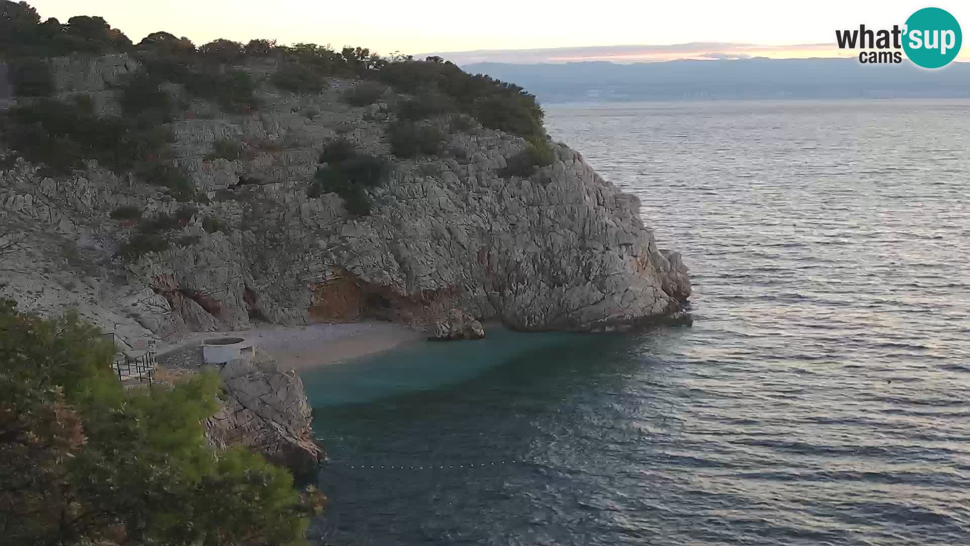 Webcam plage Brseč à Mošćenička Draga, Croatie