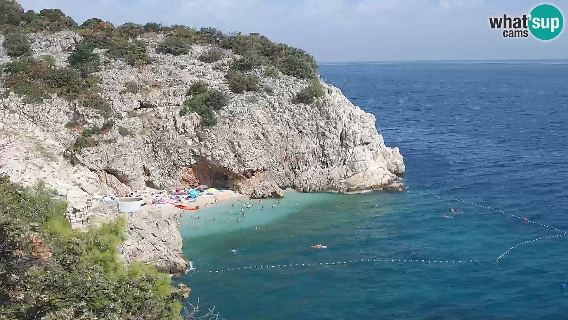 Webcam plage Brseč à Mošćenička Draga, Croatie