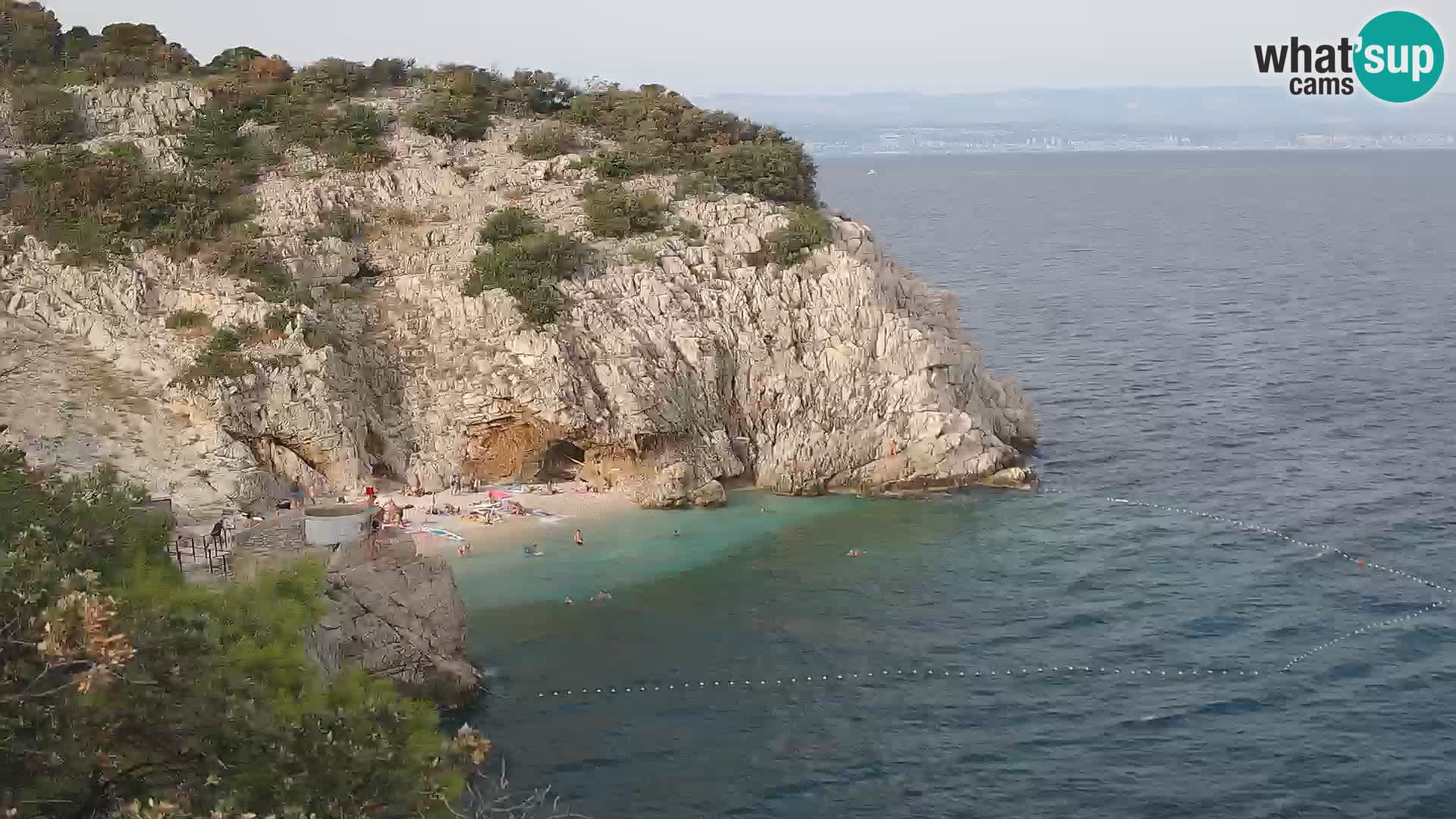 Webcam plage Brseč à Mošćenička Draga, Croatie
