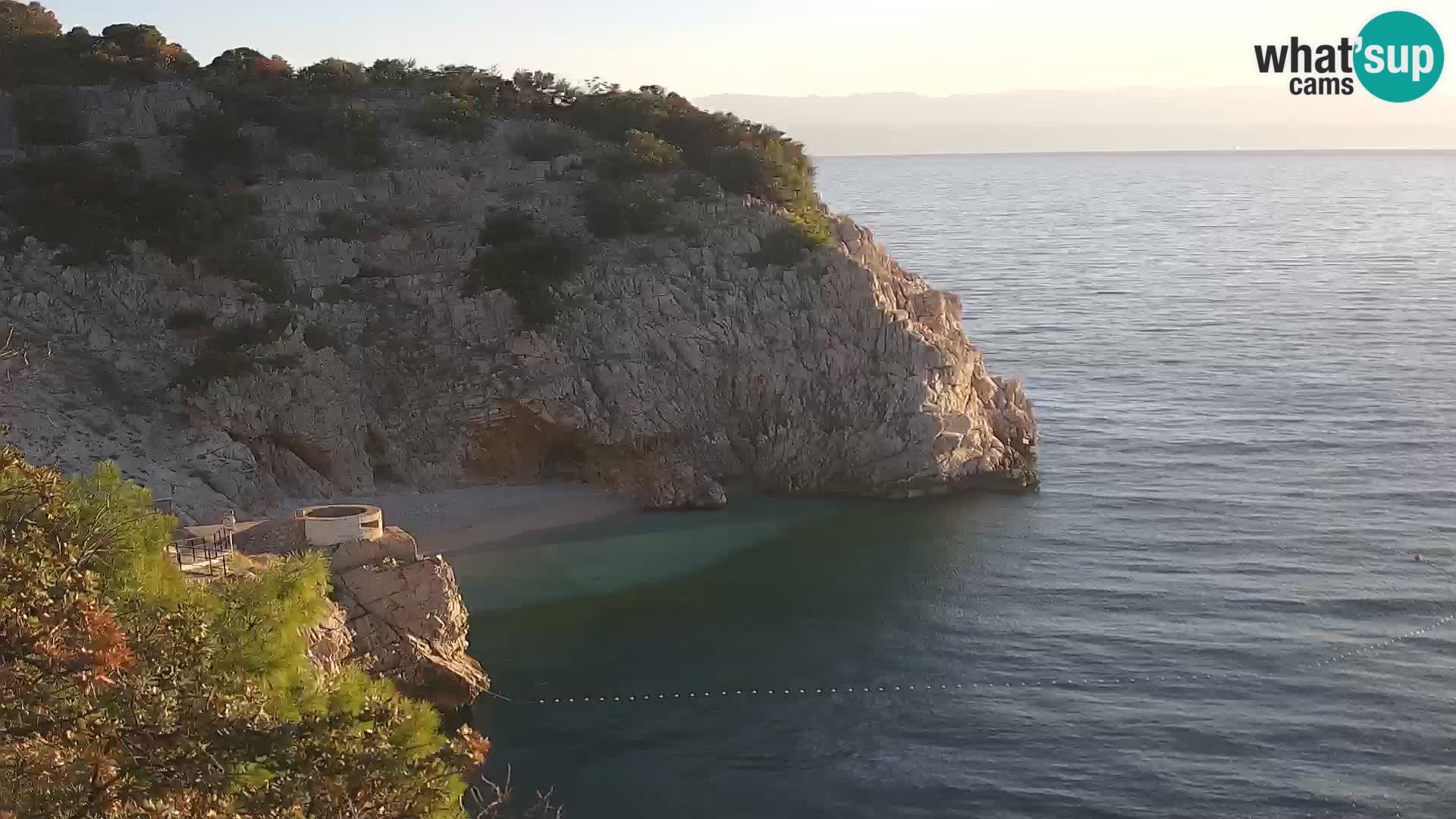 Webcam plage Brseč à Mošćenička Draga, Croatie