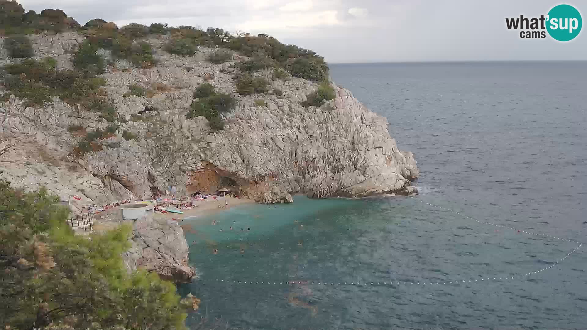 Webcam plage Brseč à Mošćenička Draga, Croatie