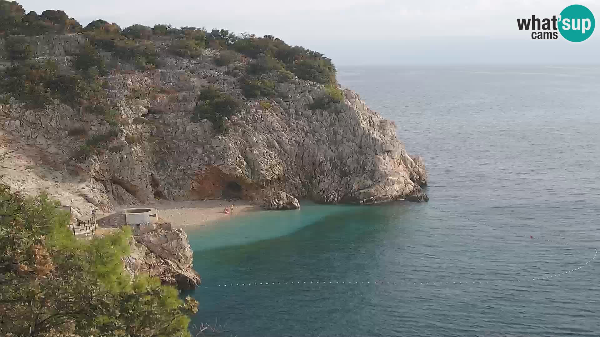 Spletna kamera Brseč plaža – Mošćenička Draga – Hrvaška