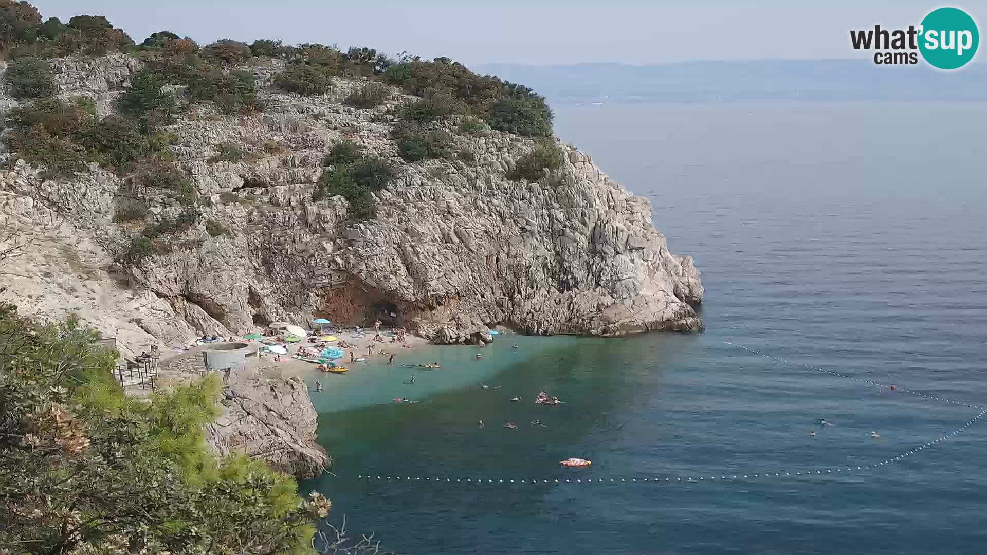 Webcam plage Brseč à Mošćenička Draga, Croatie