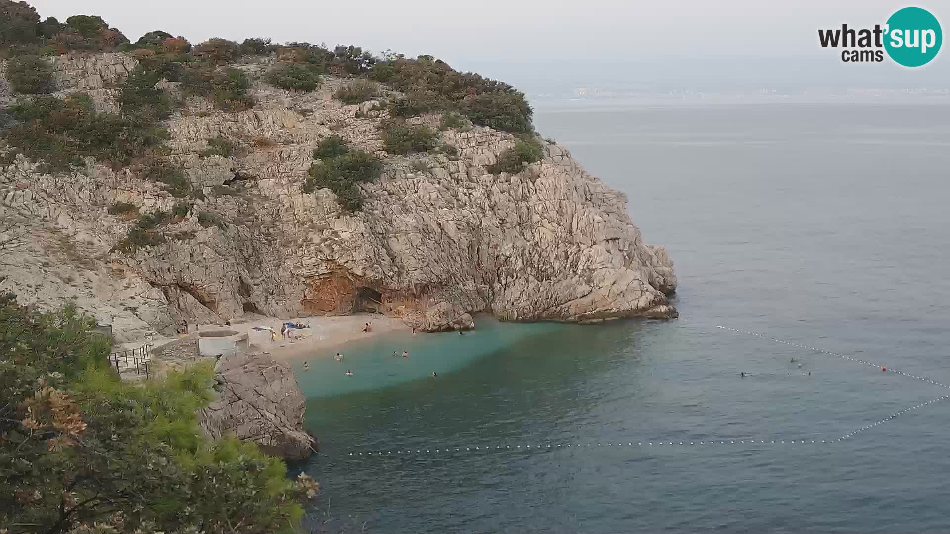 Spletna kamera Brseč plaža – Mošćenička Draga – Hrvaška