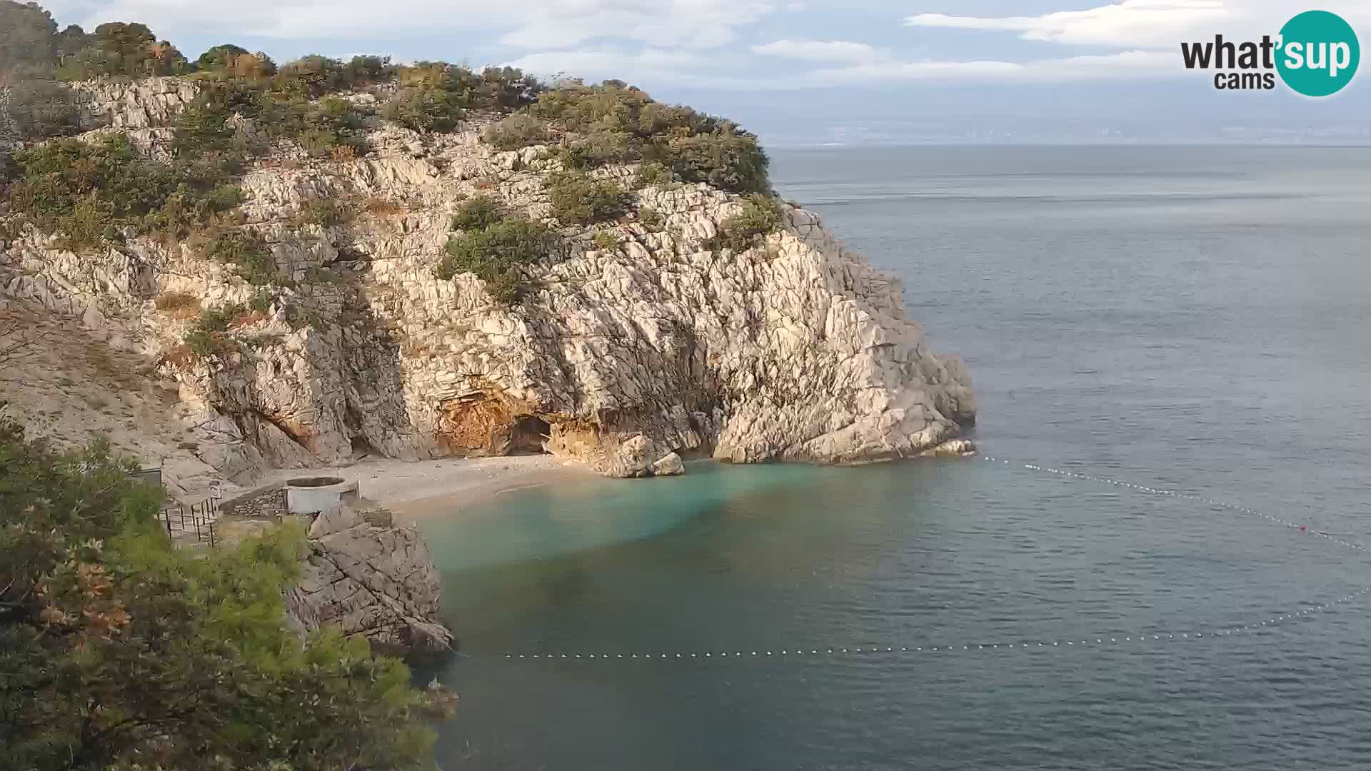 Webcam plage Brseč à Mošćenička Draga, Croatie