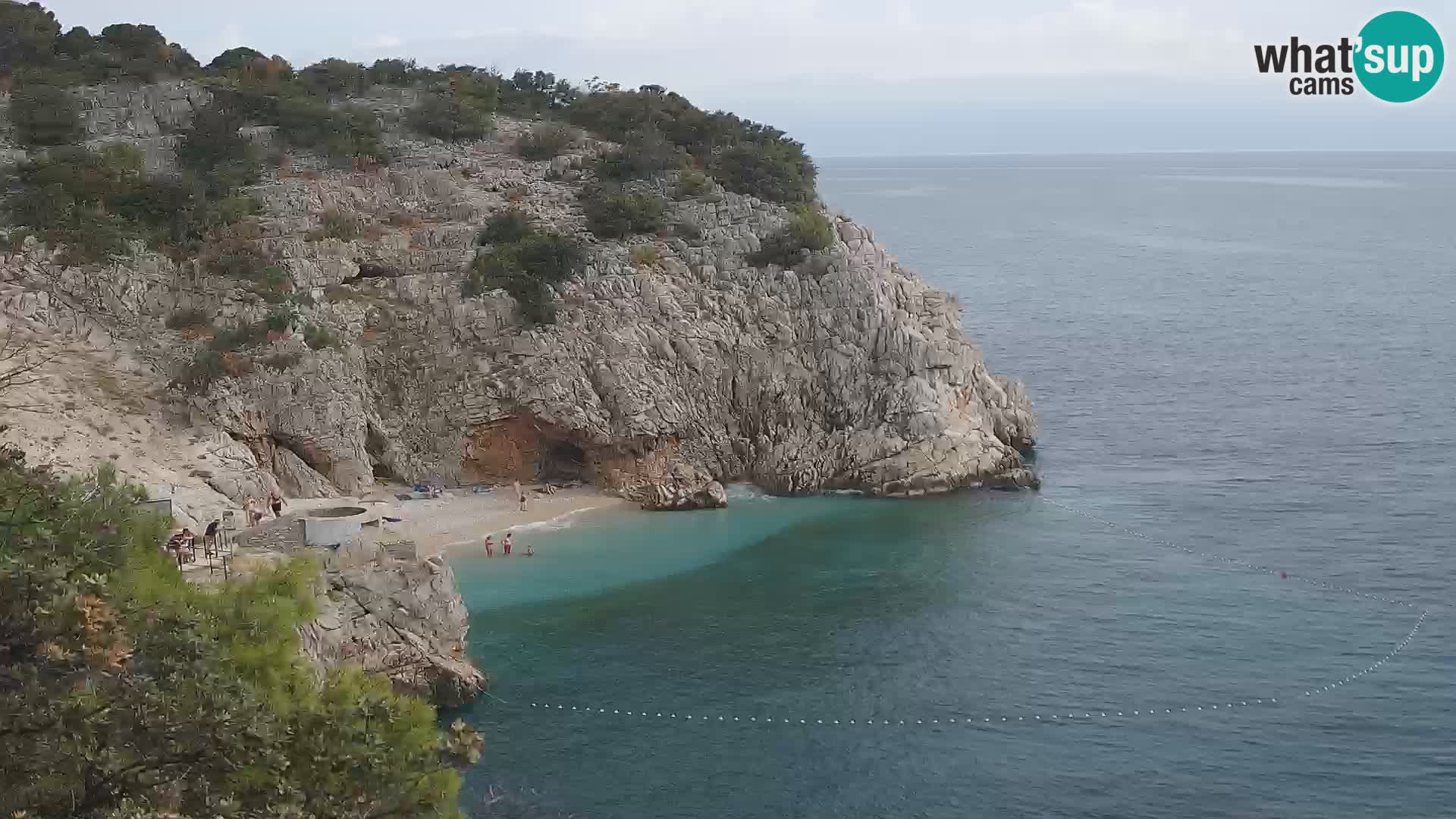 Webcam plage Brseč à Mošćenička Draga, Croatie