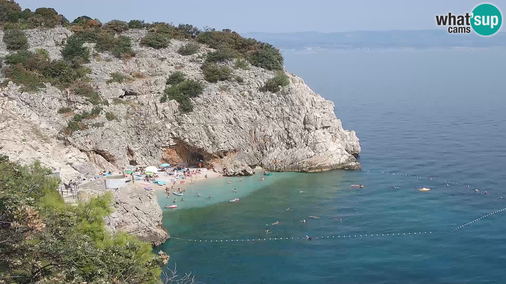 Webcam plage Brseč à Mošćenička Draga, Croatie