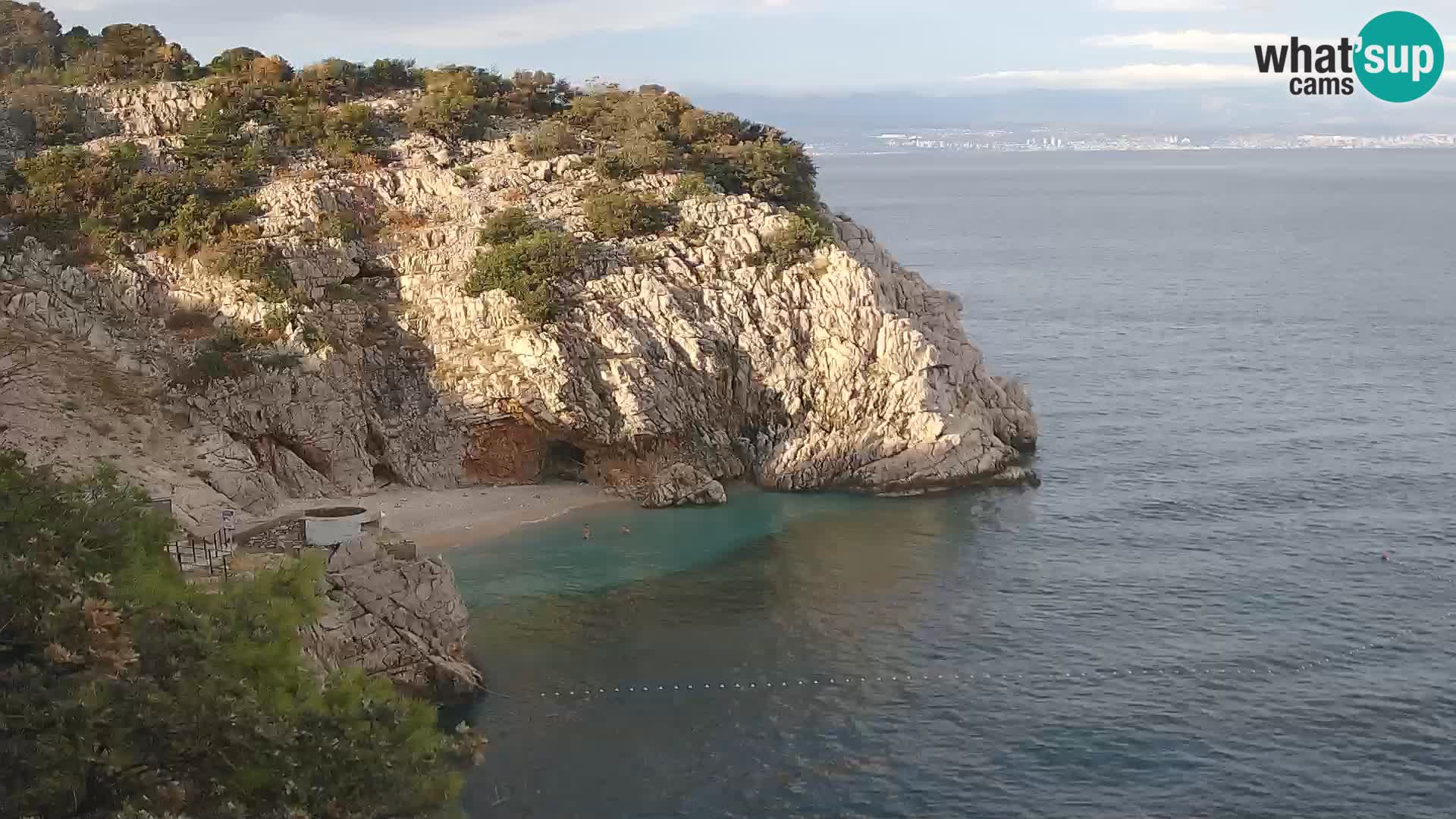 Webcam plage Brseč à Mošćenička Draga, Croatie