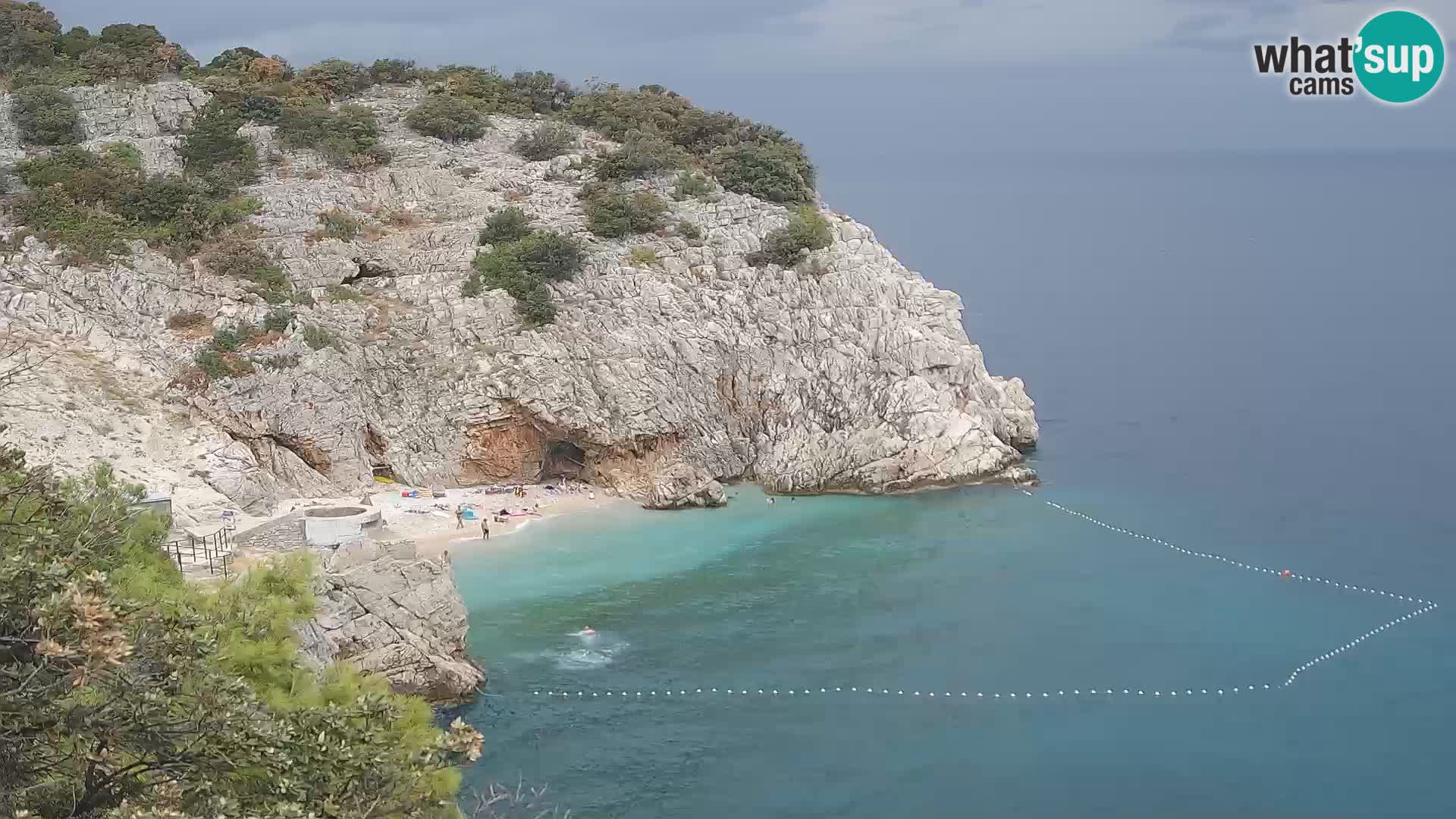 Webcam plage Brseč à Mošćenička Draga, Croatie