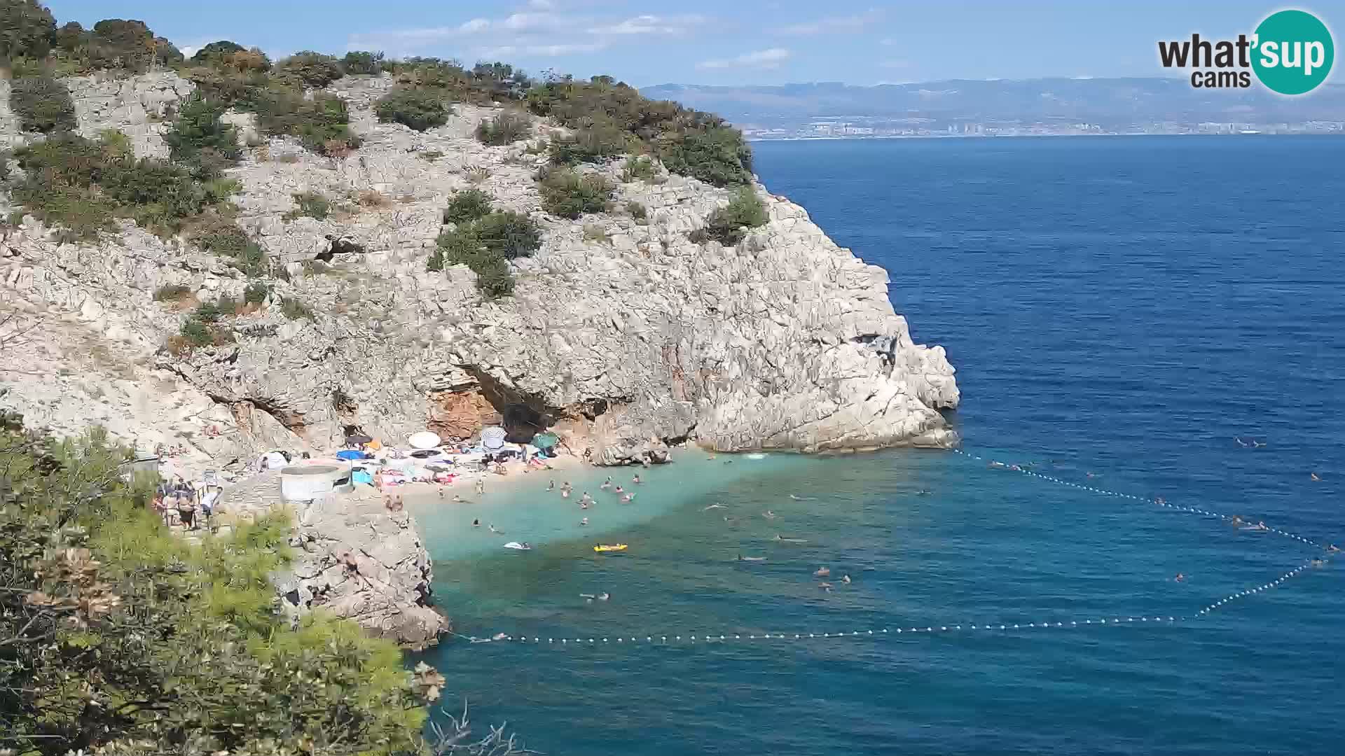 Cámara web de la playa de Brseč en Mošćenička Draga, Croacia