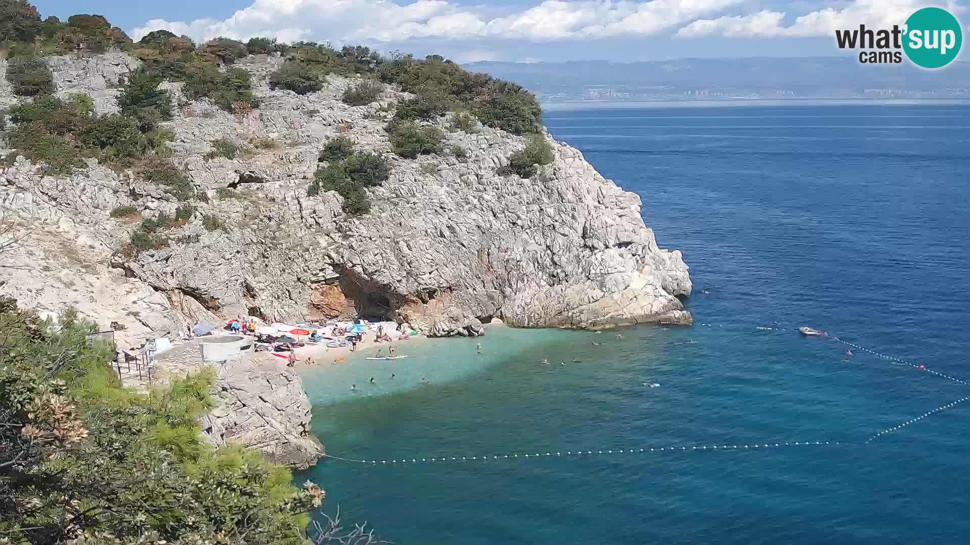 Webcam plage Brseč à Mošćenička Draga, Croatie