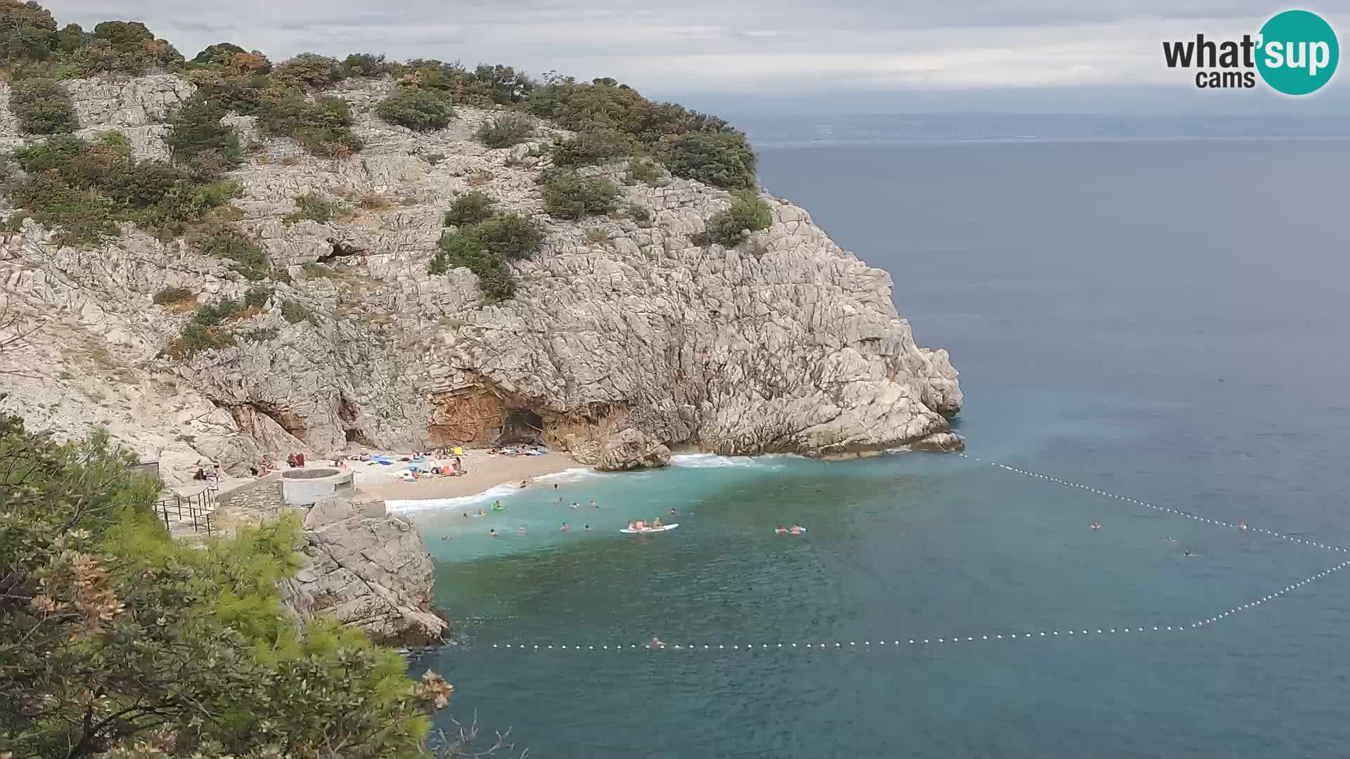 Webcam plage Brseč à Mošćenička Draga, Croatie
