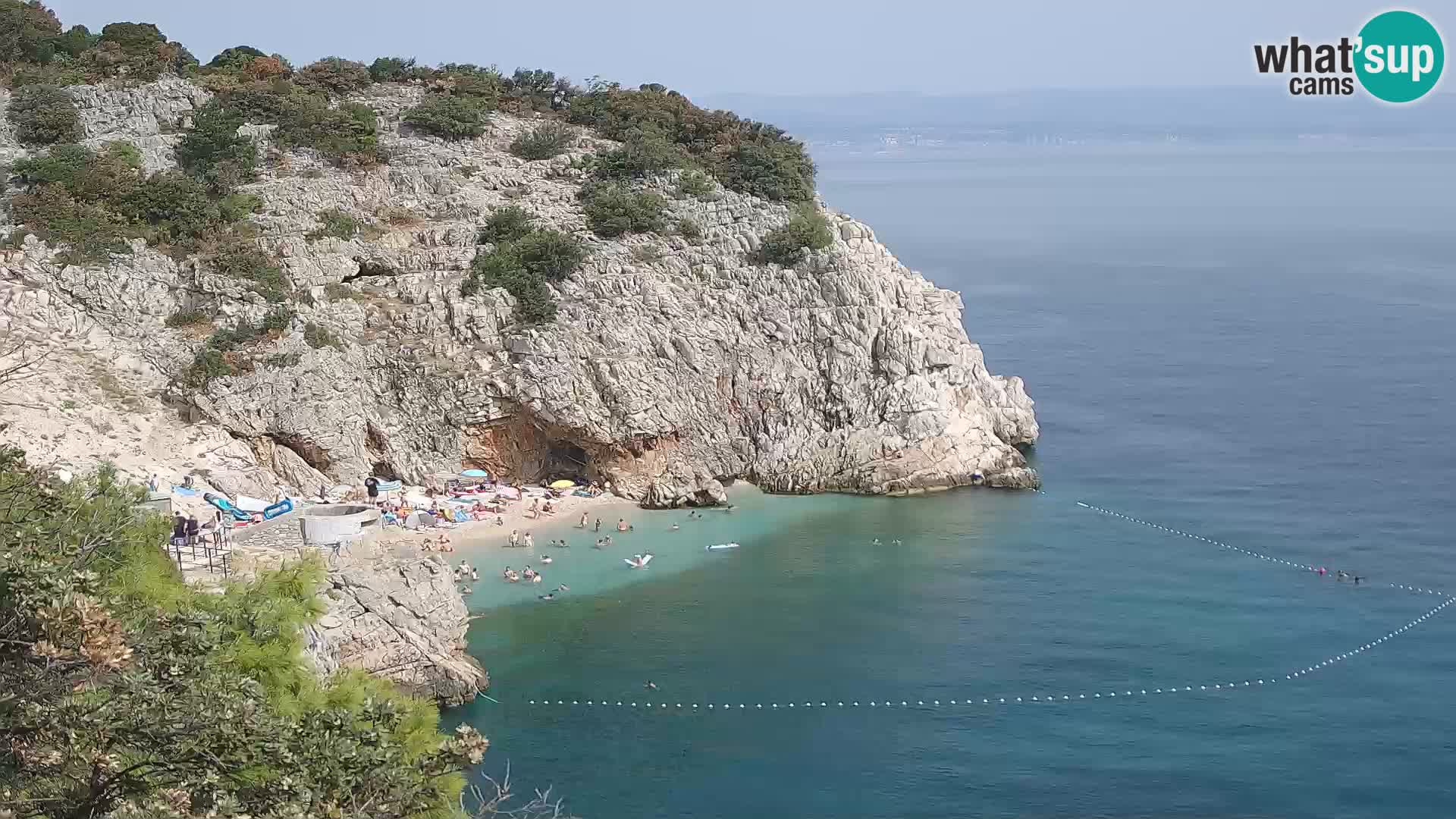 Spletna kamera Brseč plaža – Mošćenička Draga – Hrvaška