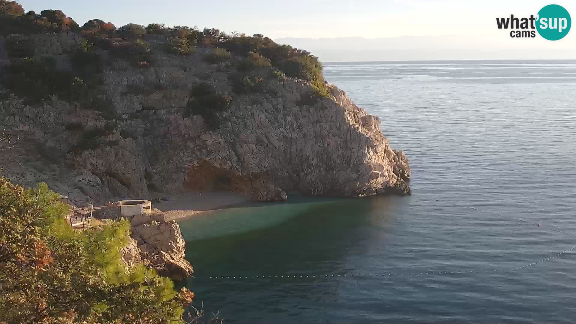 Cámara web de la playa de Brseč en Mošćenička Draga, Croacia