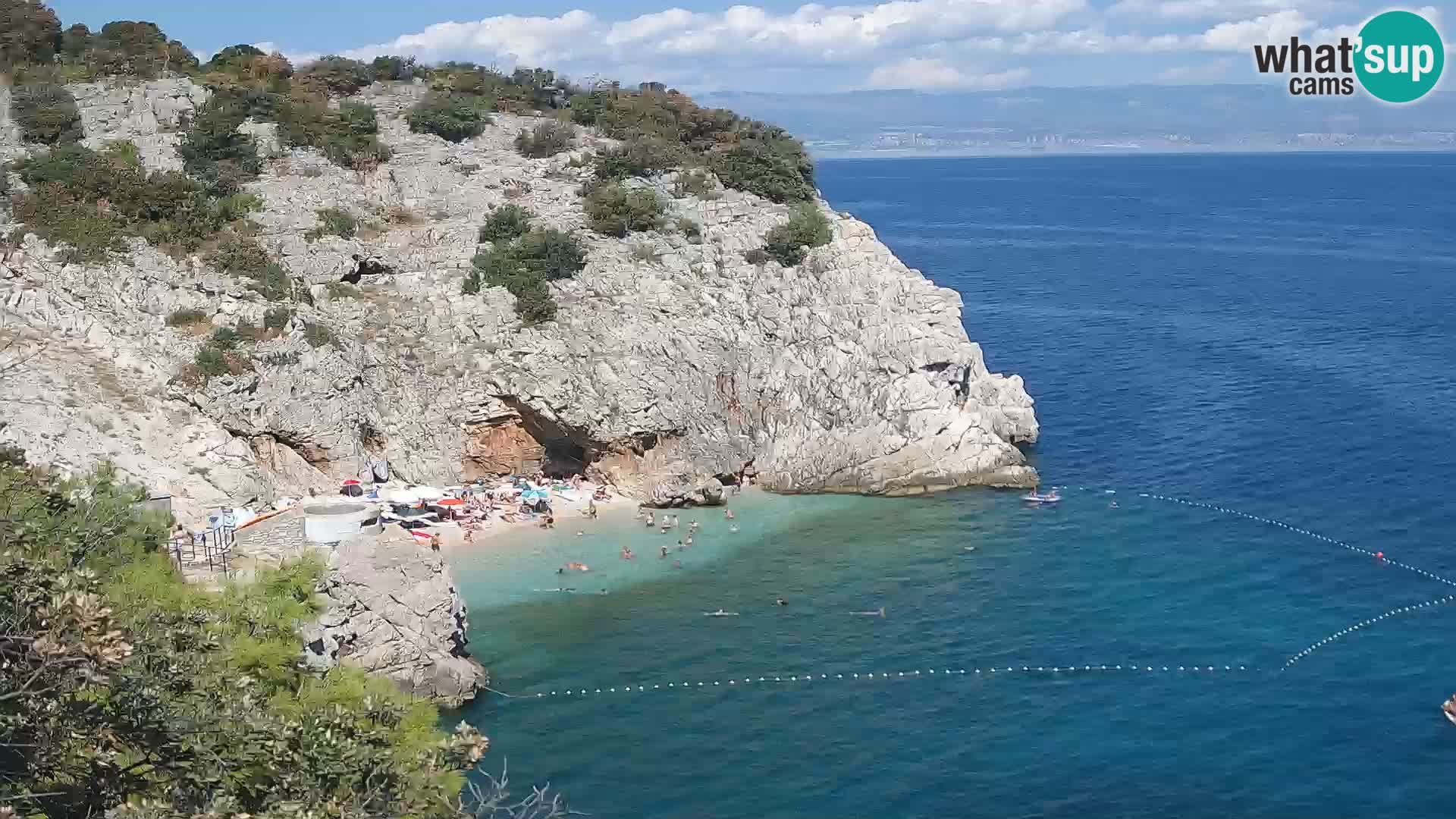 Web kamera plaže Brseč – Mošćenička Draga – Hrvatska