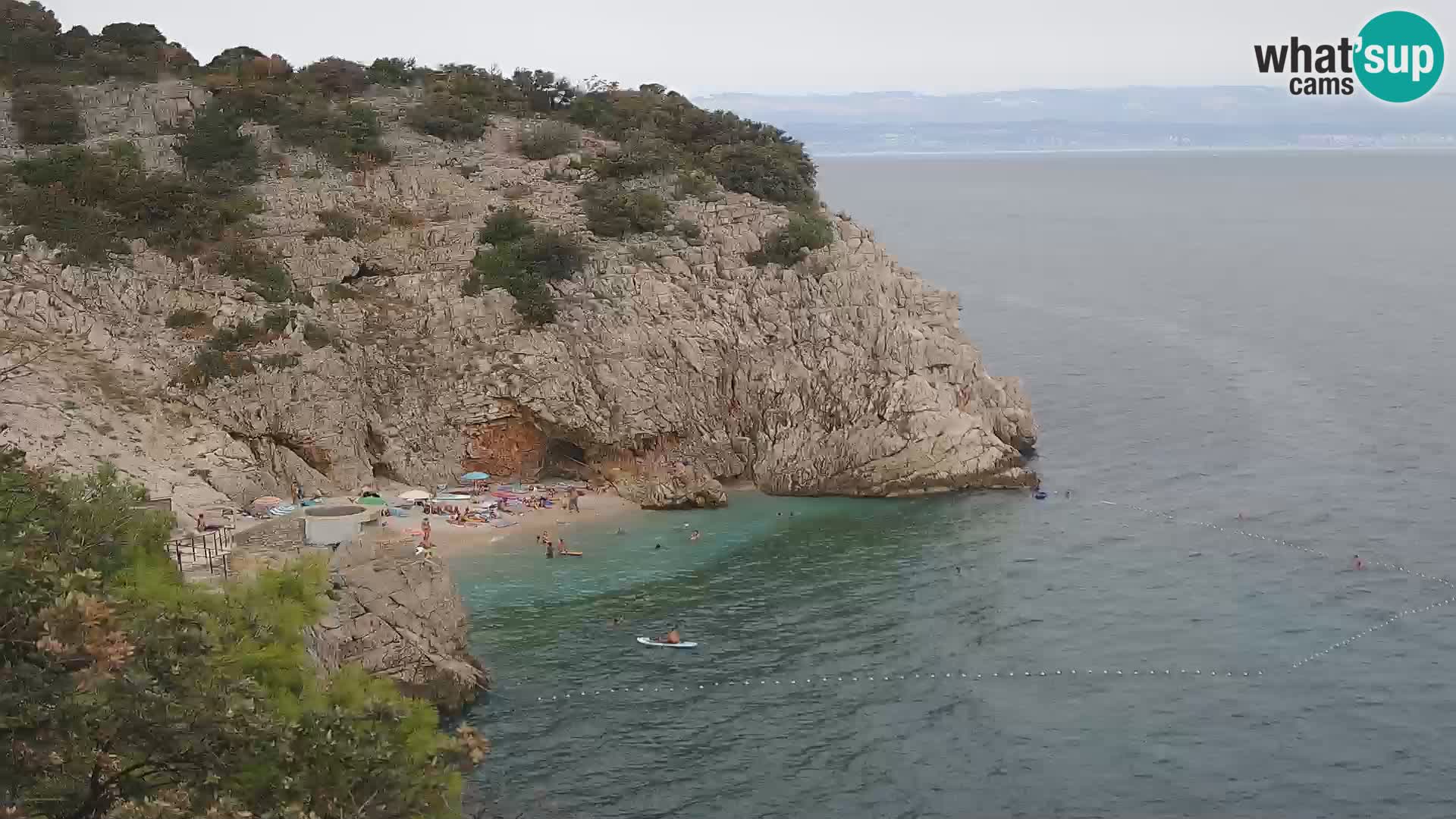 Cámara web de la playa de Brseč en Mošćenička Draga, Croacia