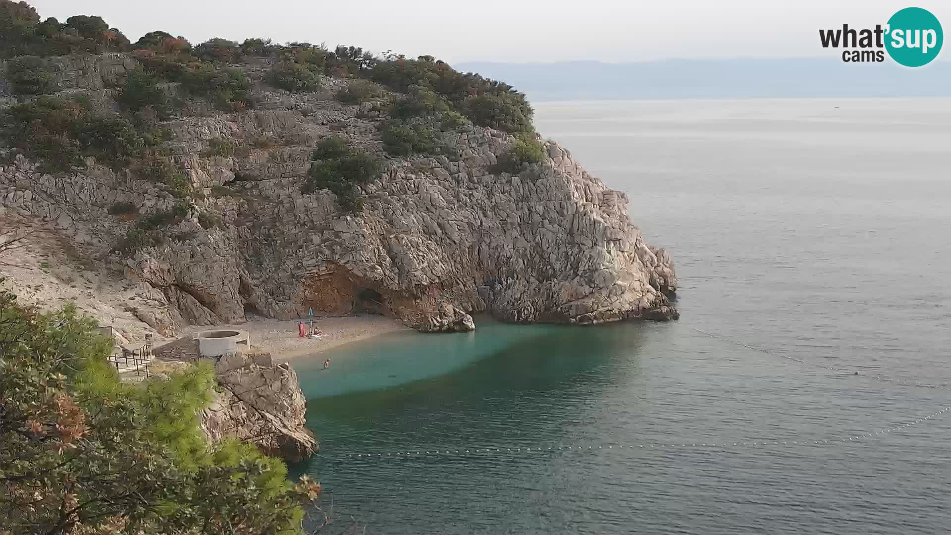 Spletna kamera Brseč plaža – Mošćenička Draga – Hrvaška