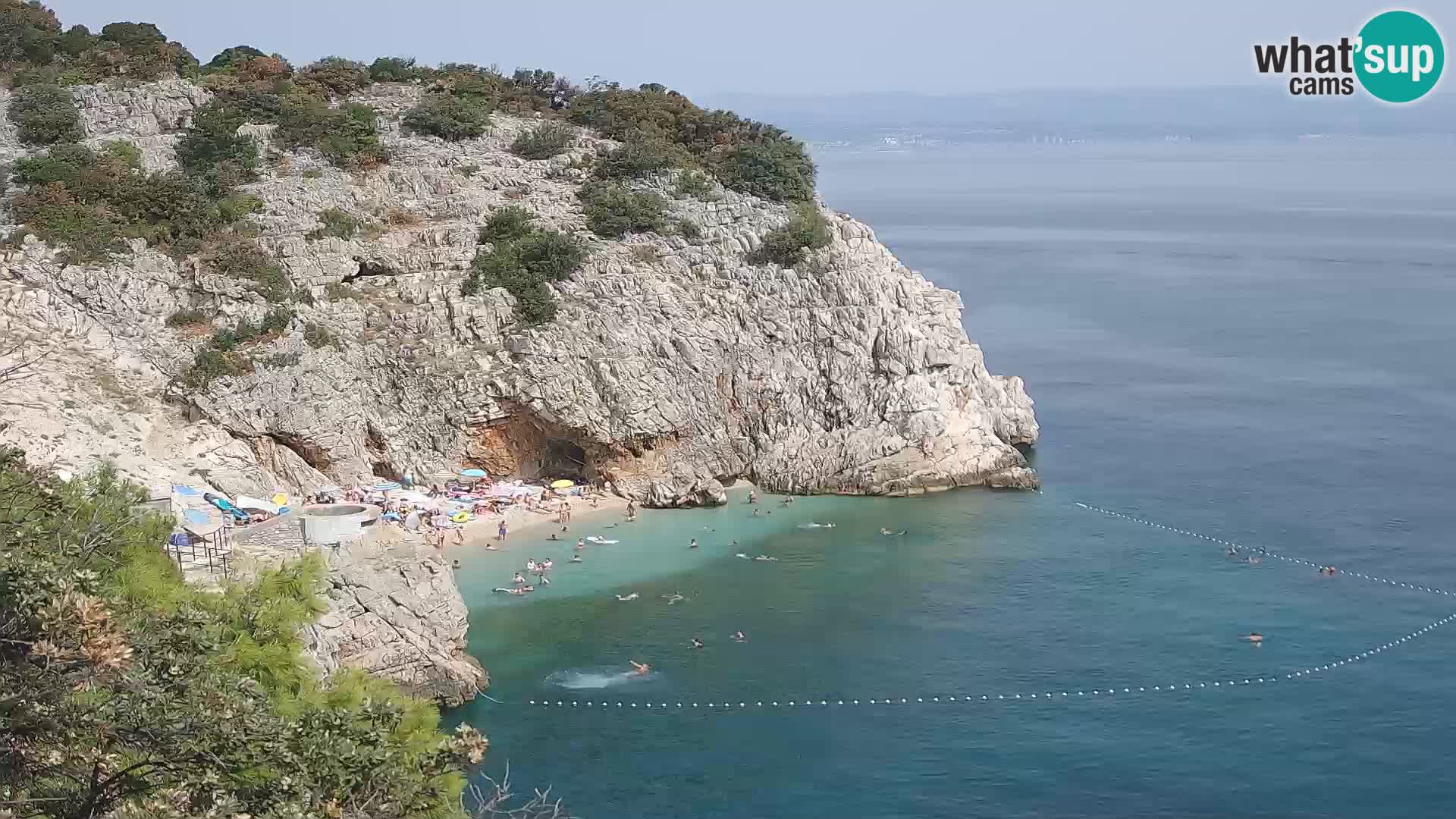 Spletna kamera Brseč plaža – Mošćenička Draga – Hrvaška