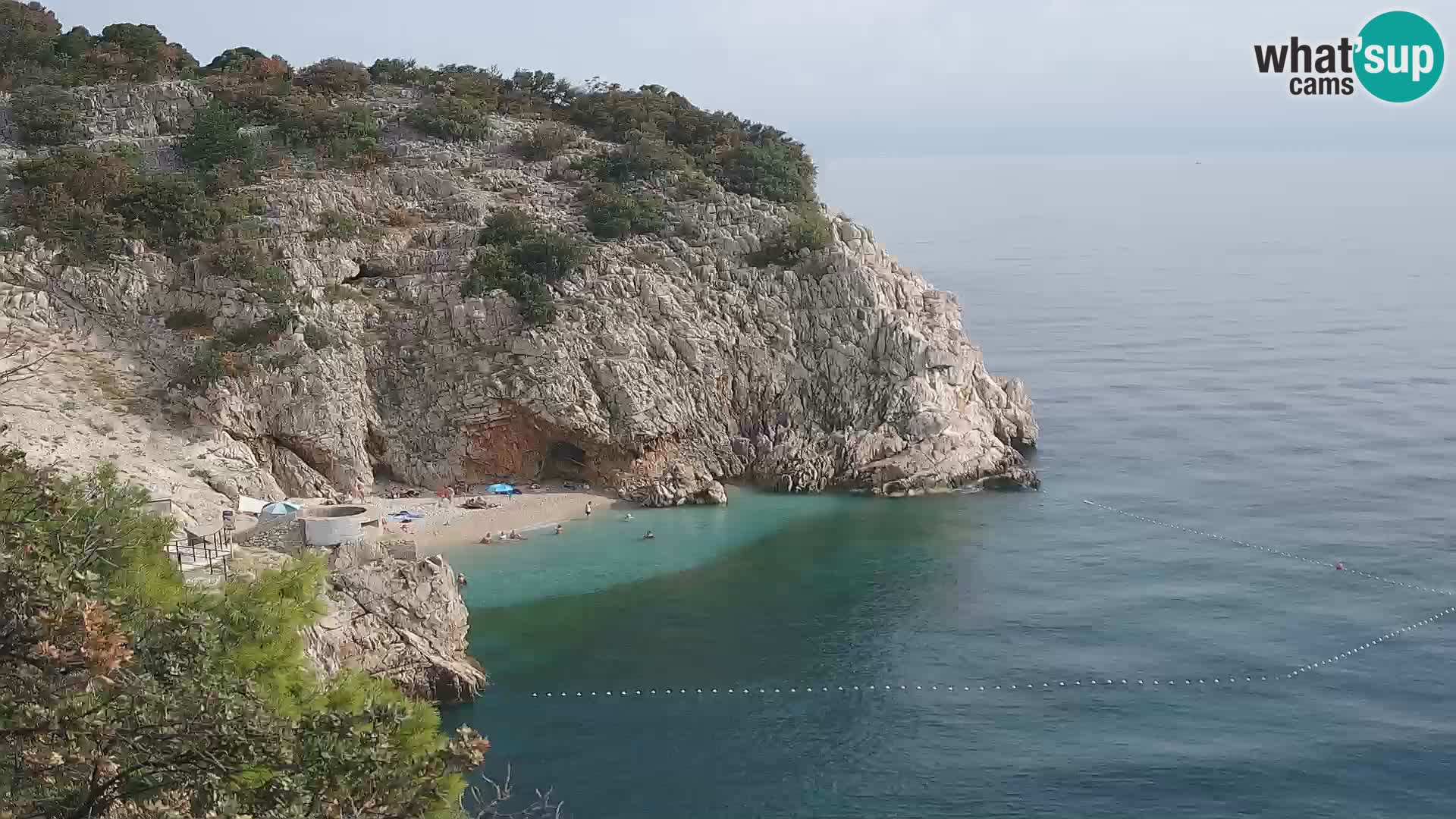 Webcam plage Brseč à Mošćenička Draga, Croatie