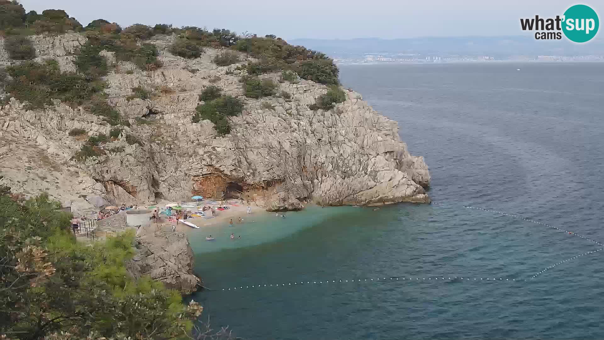 Webcam plage Brseč à Mošćenička Draga, Croatie