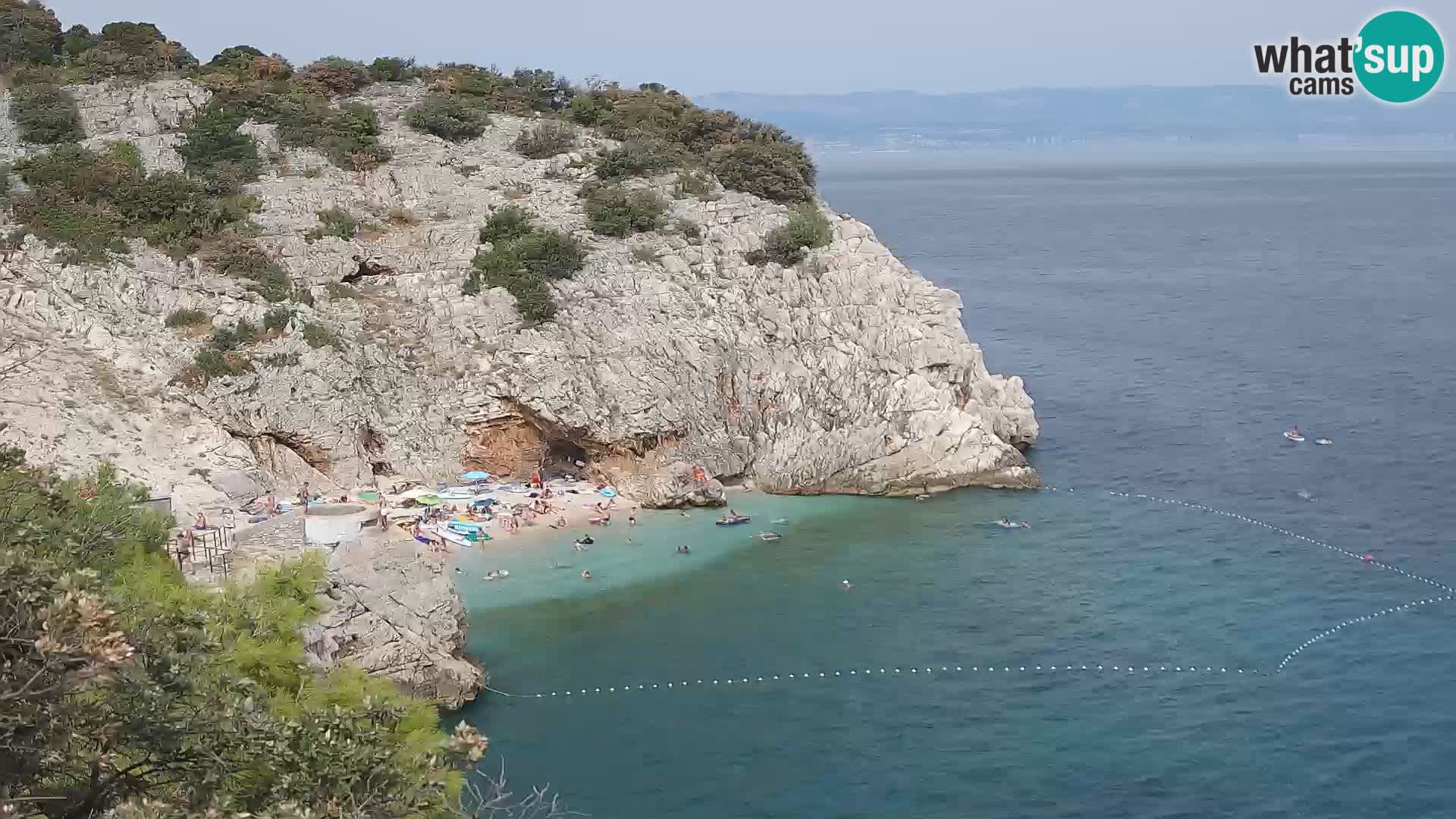 Webcam plage Brseč à Mošćenička Draga, Croatie