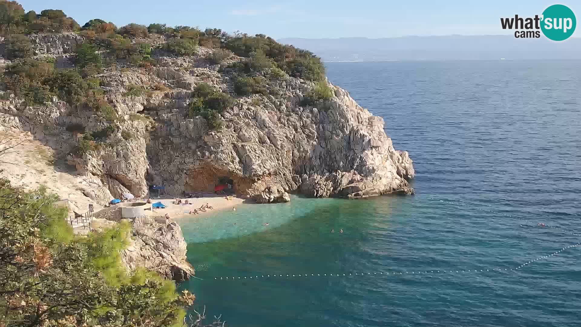 Spletna kamera Brseč plaža – Mošćenička Draga – Hrvaška